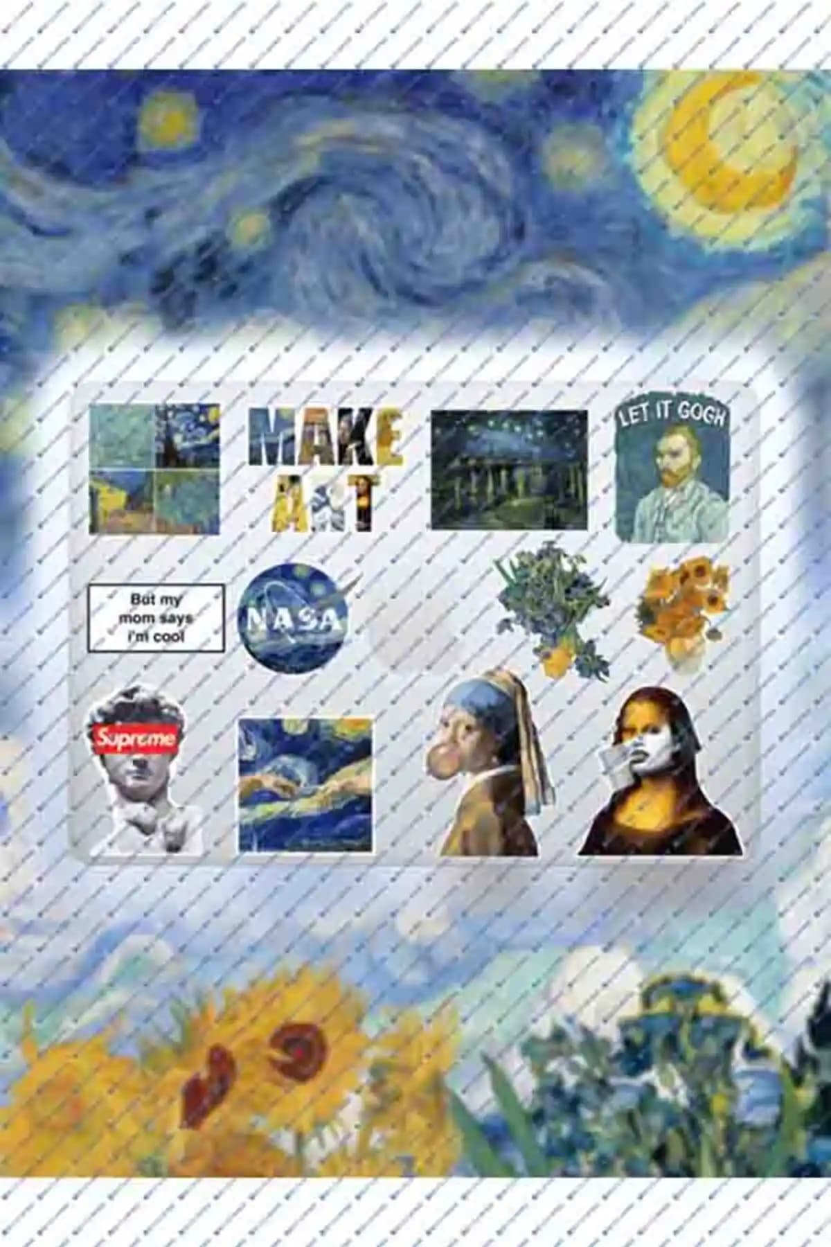 Katze Sticker Setleri Karşılaştırması Sanat ve Mental Art Temalarıyla