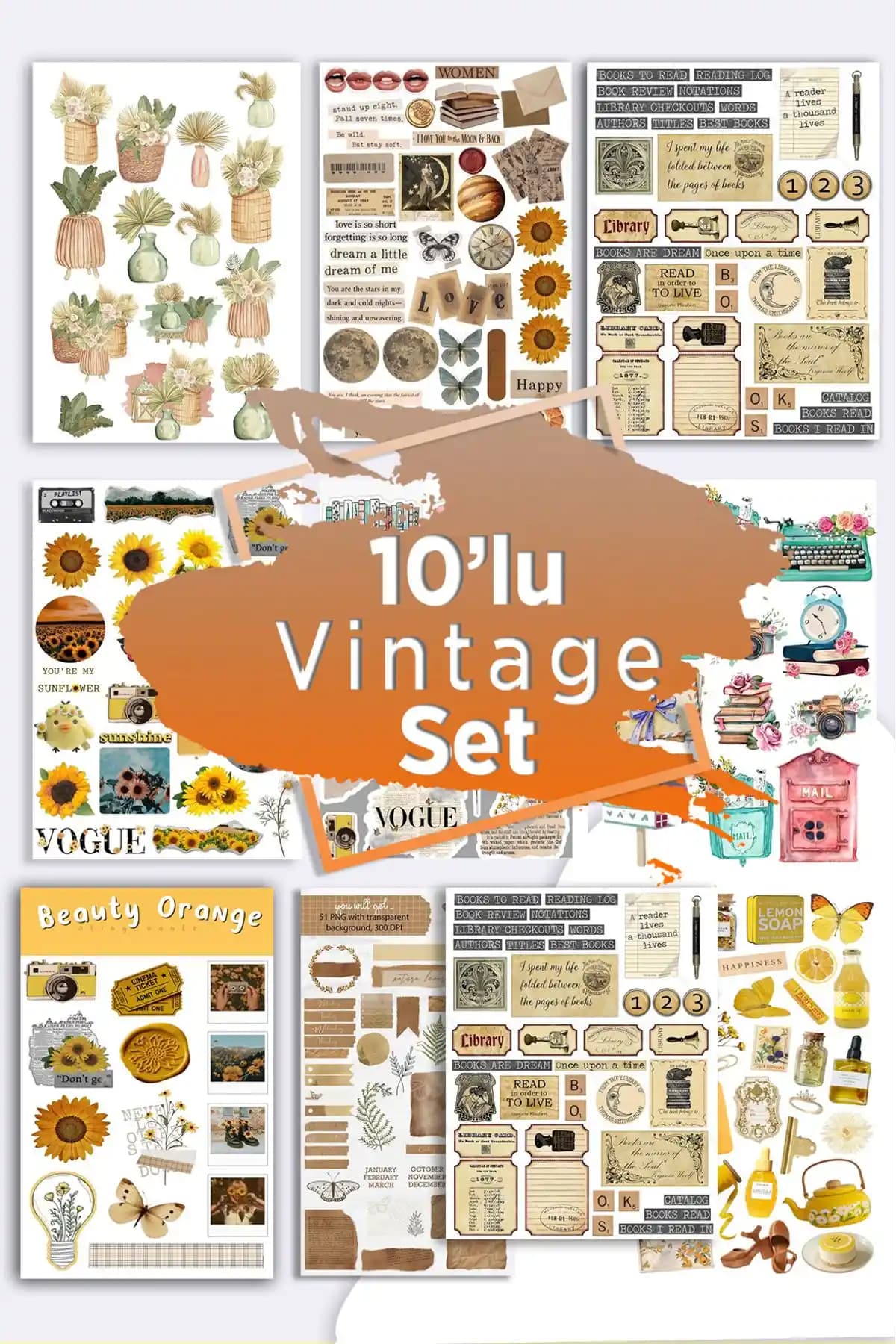 LiyaCraft Vintage Sticker Seti ve Sticker Adresim Mini Harfler Karşılaştırması
