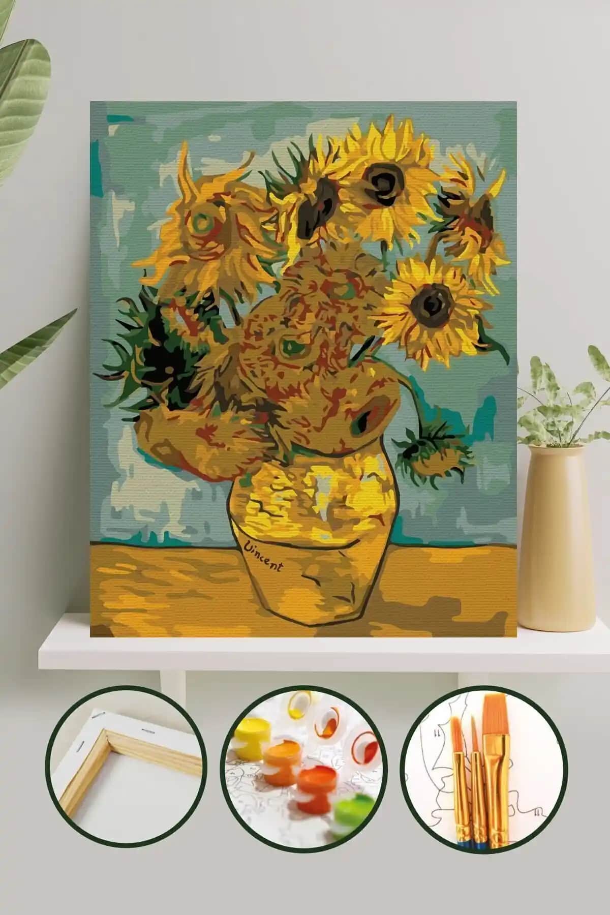 Palmiye Hobi Sanat Kırtasiye Sayılarla Boyama Setleri: Ayçiçekleri ve Papatya Karşılaştırması