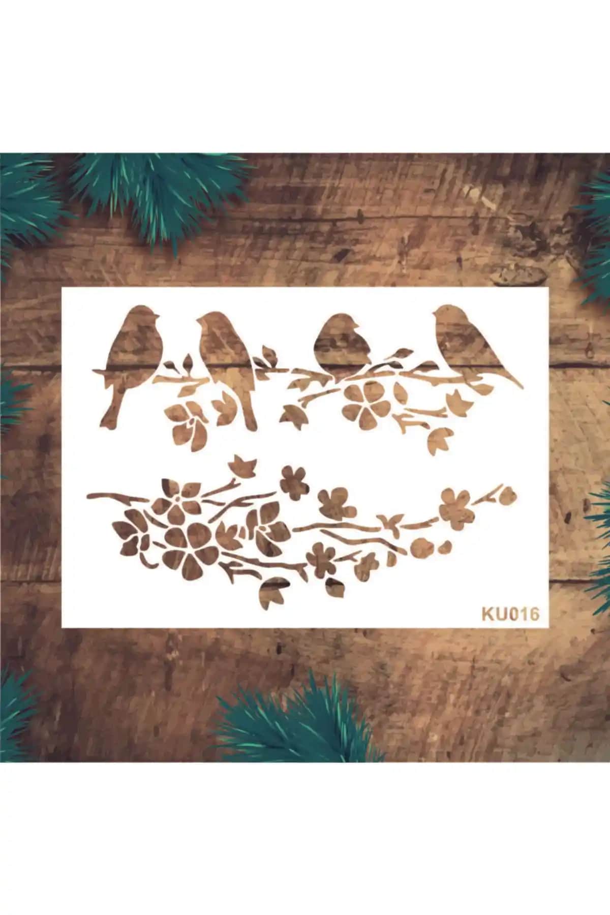 Stencil Tasarım Kuşlar ve Kelebek Deseni Karşılaştırması Dekoratif Uygulamalar İçin Rehber