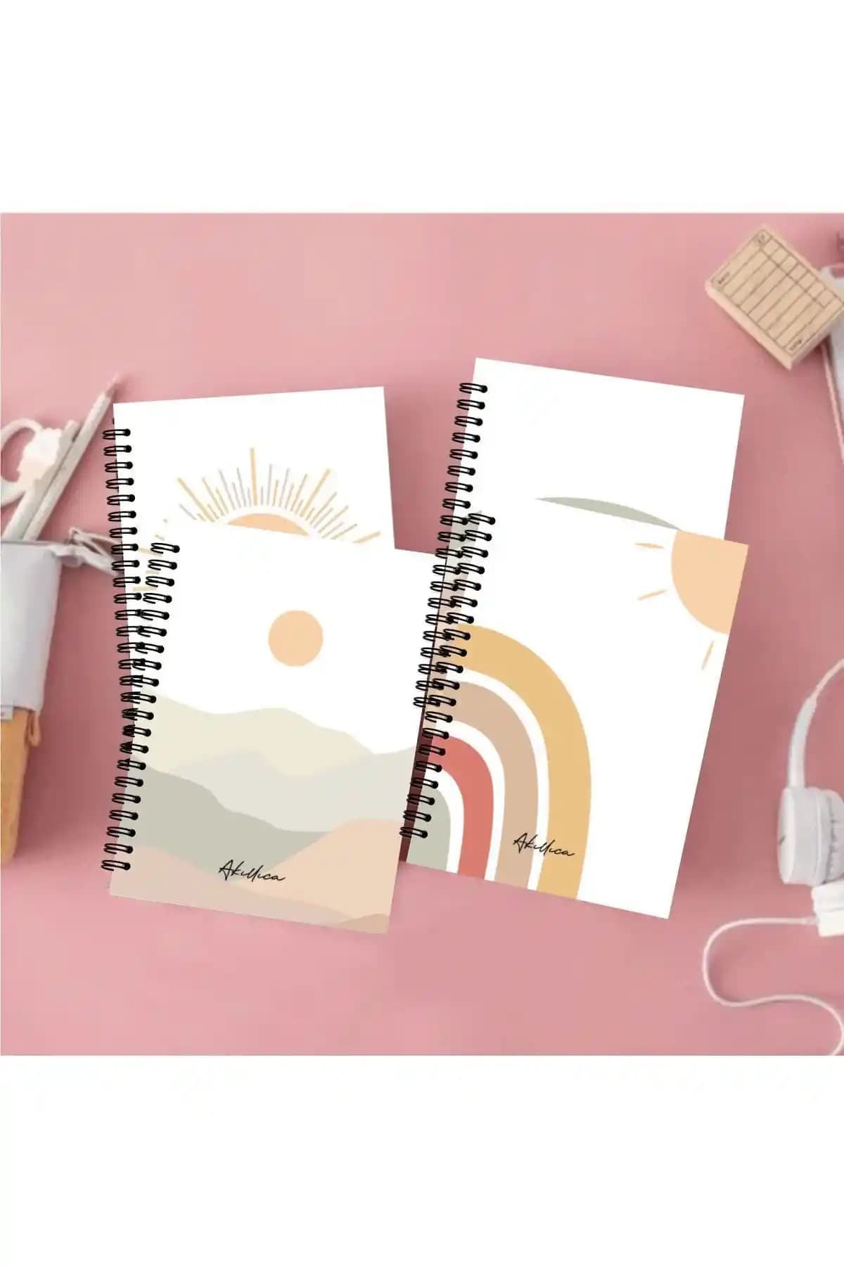 AKILLICA 4'lü Not Defteri Seti: Taşınabilir, Çok Yönlü ve Şık Tasarım