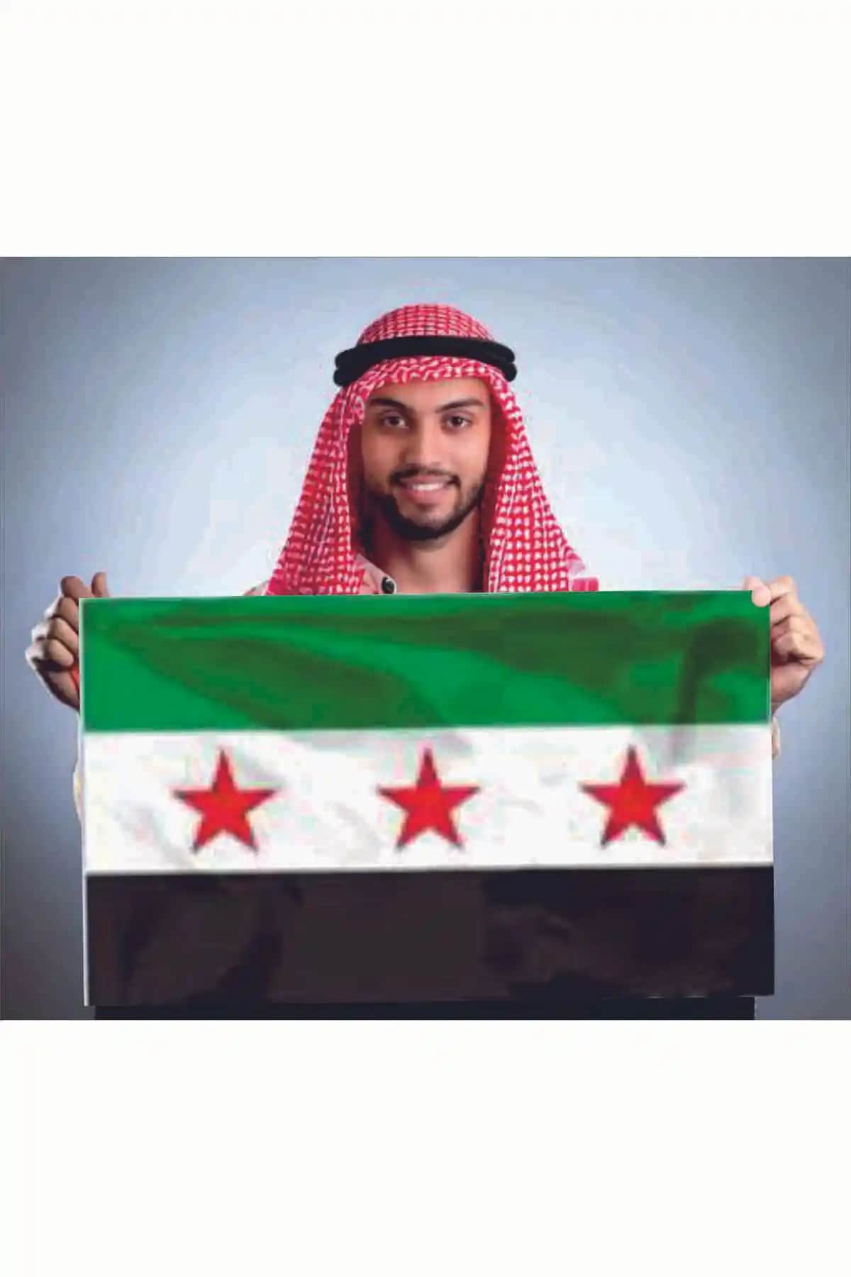 Alpaka Yeni Suriye Bayrağı 100x150 Cm Yüksek Kalite ve Dayanıklılık Özelliği ile