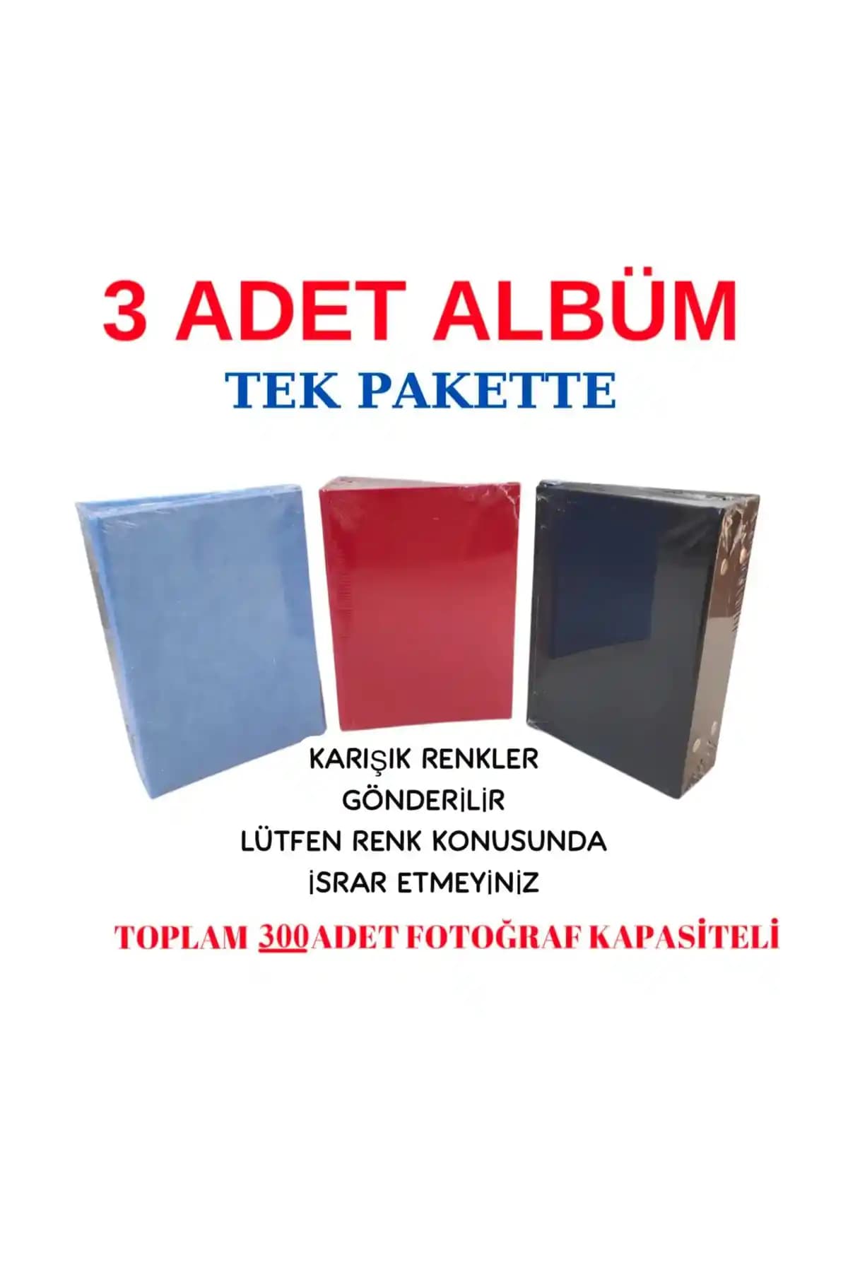 Anonim 3 Adet 100'lü Fotoğraf Albümü 10x15 cm ile Anılarınızı Güvenceye Alın