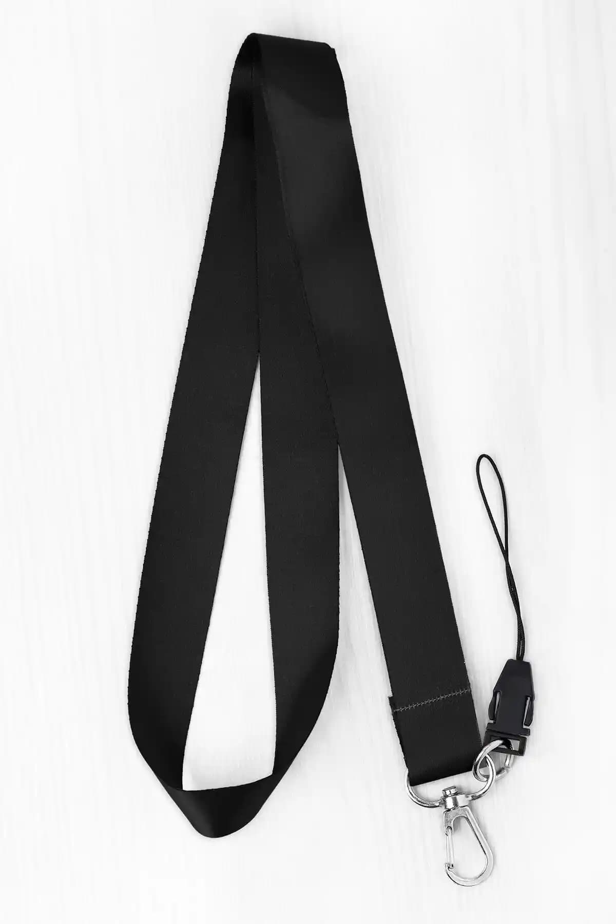 Apptakı Siyah Yaka Kartı Boyun Askı İpi: Şık ve Dayanıklı Kullanım İçin Ideal