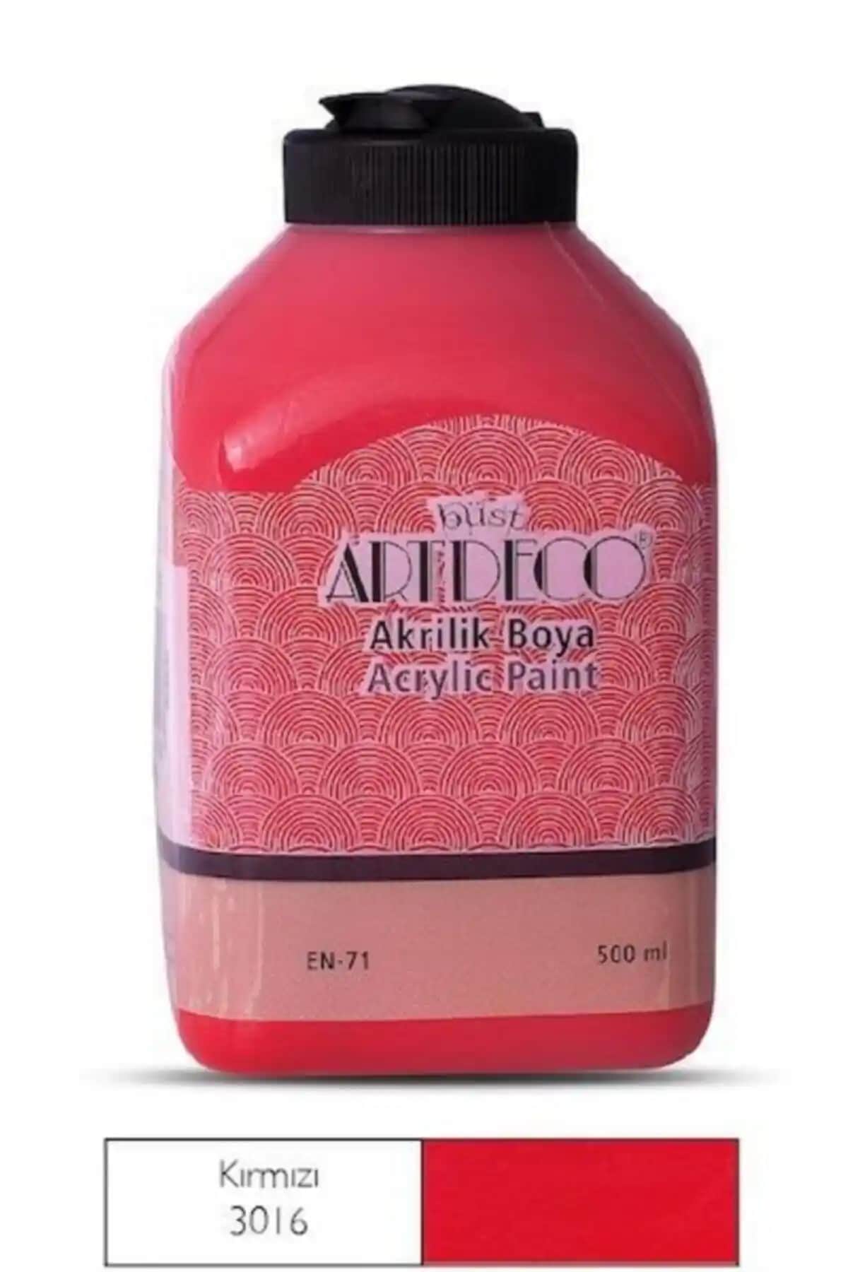 Artdeco Akrilik Boya 500ml Kırmızı - Yüksek Kalite ve Canlı Renkler ile Sanat Çalışmaları