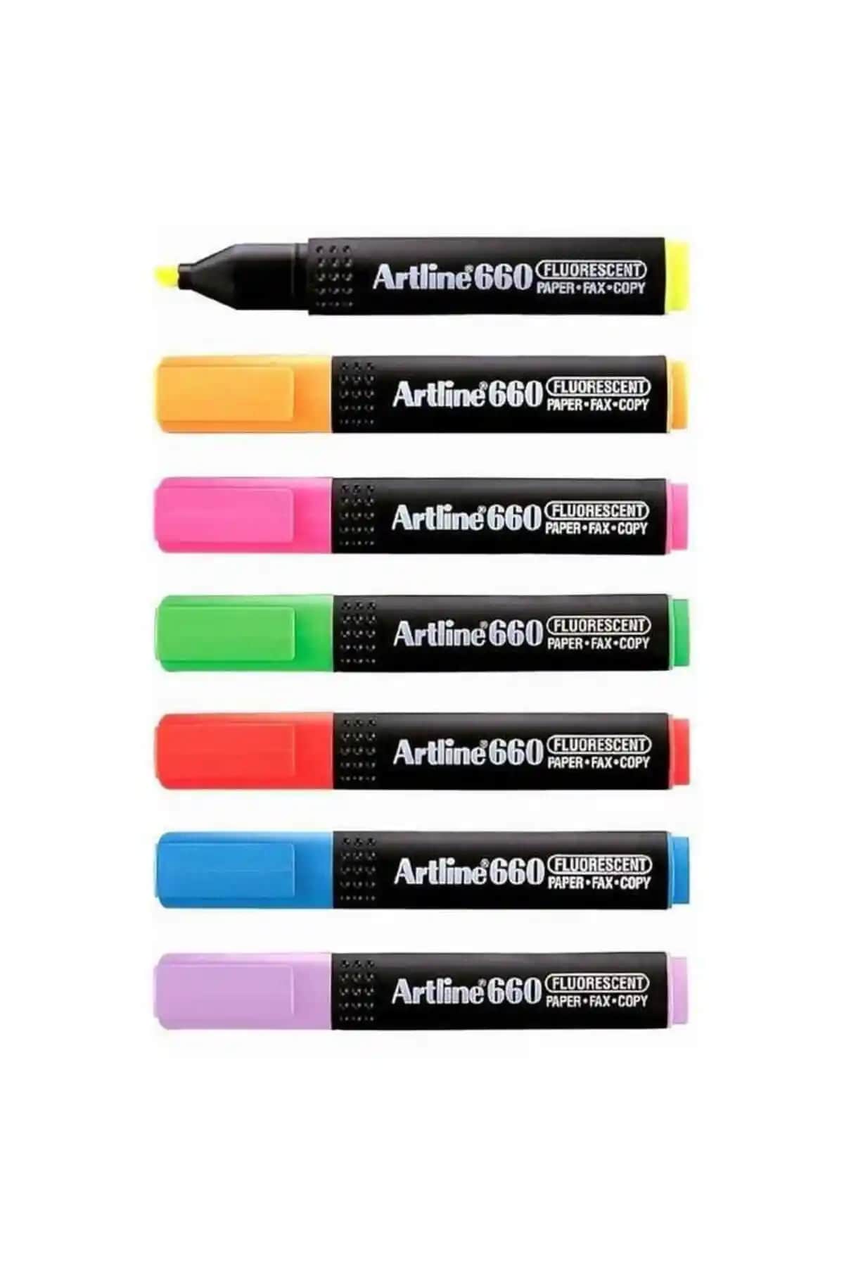 Artline 660 Fosforlu Renkli Kalem Seti 7'li - Yaratıcı Çizimler ve Yazım İçin Uygun