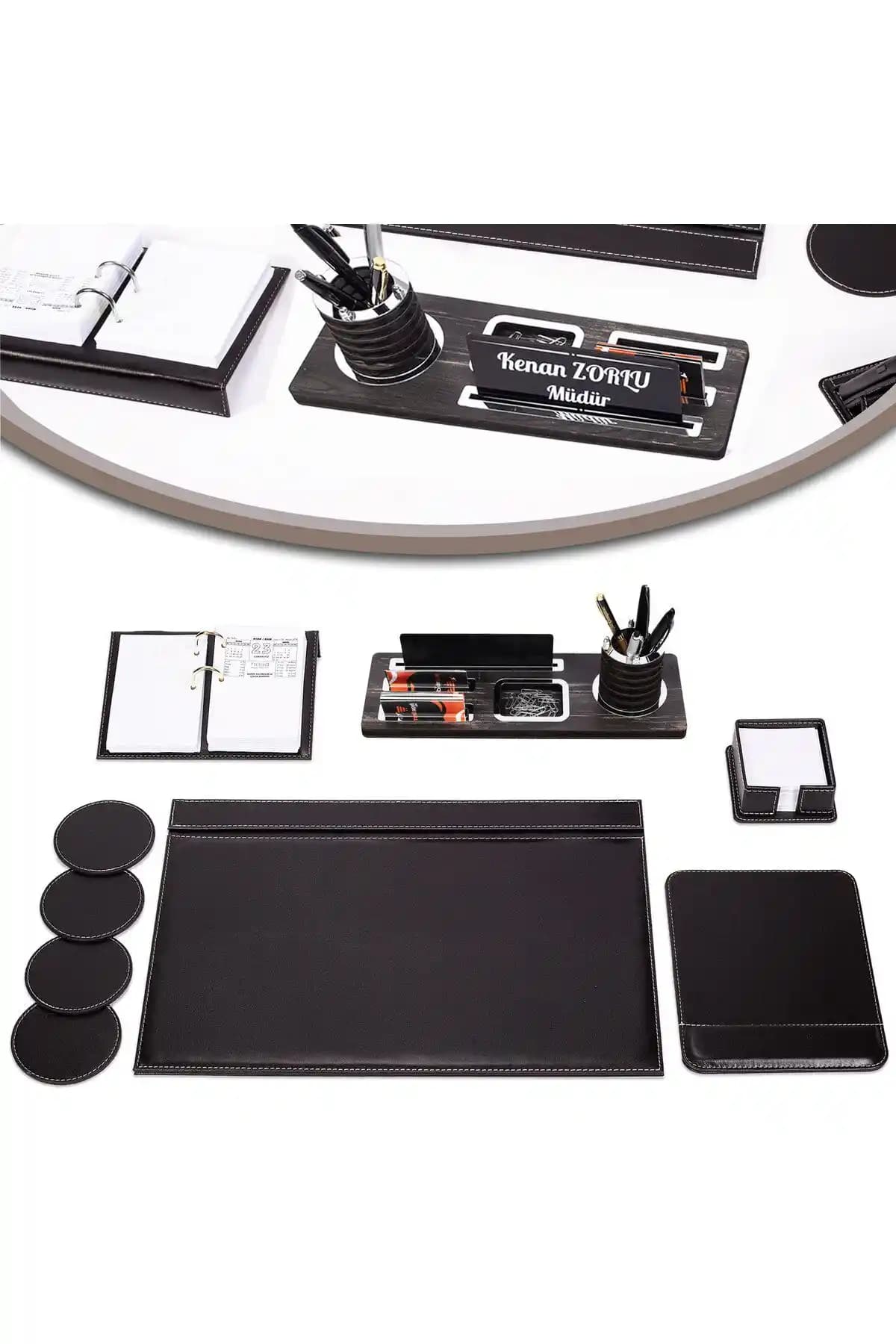 Atlas Gümüş Deri Sümen Takımı ile Şık ve Fonksiyonel Masa Düzeni Oluşturun