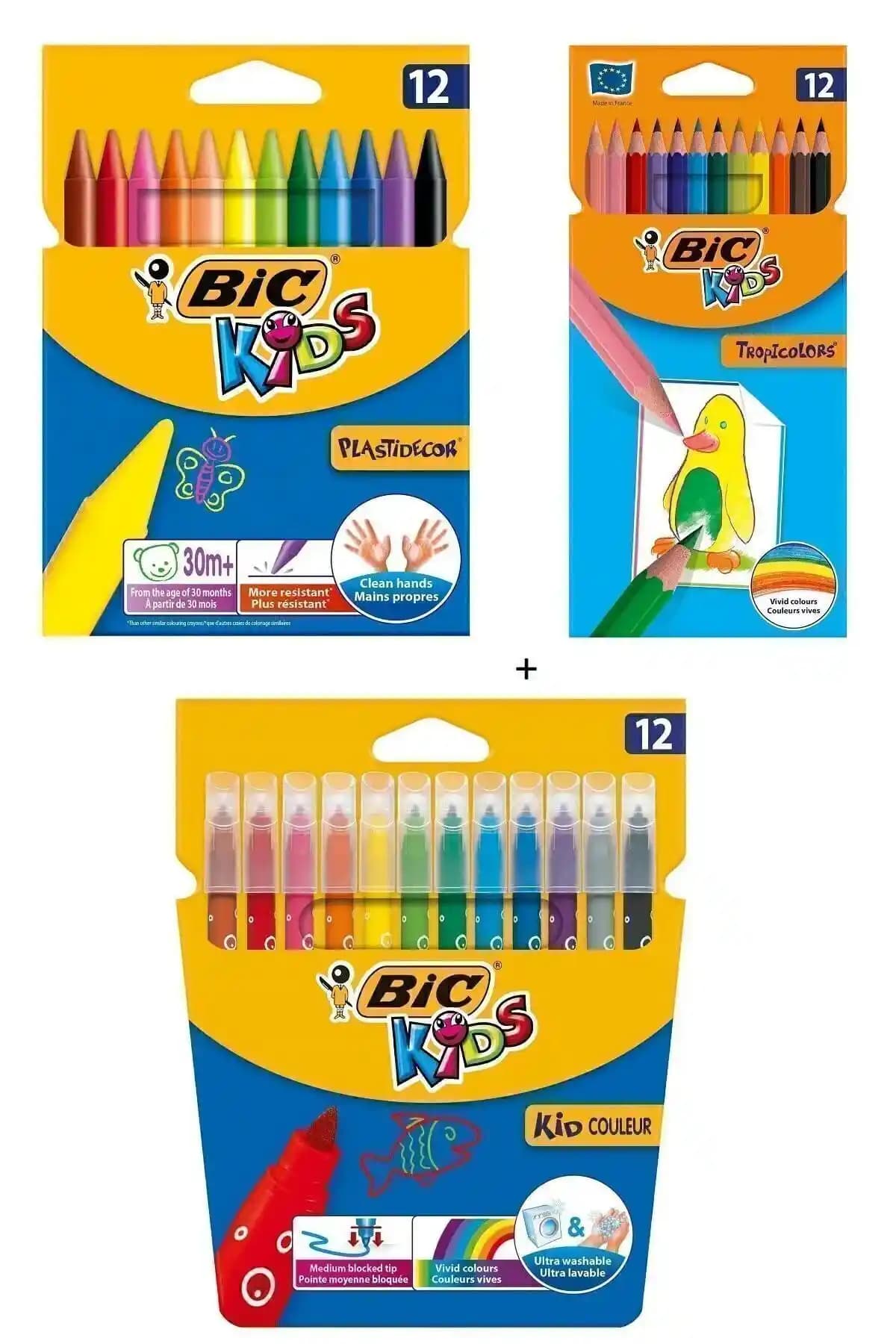 Bic Pastel Boya Kalemi Çocuklar ve Gençler İçin Güvenilir ve Dayanıklı Boya Kalemi