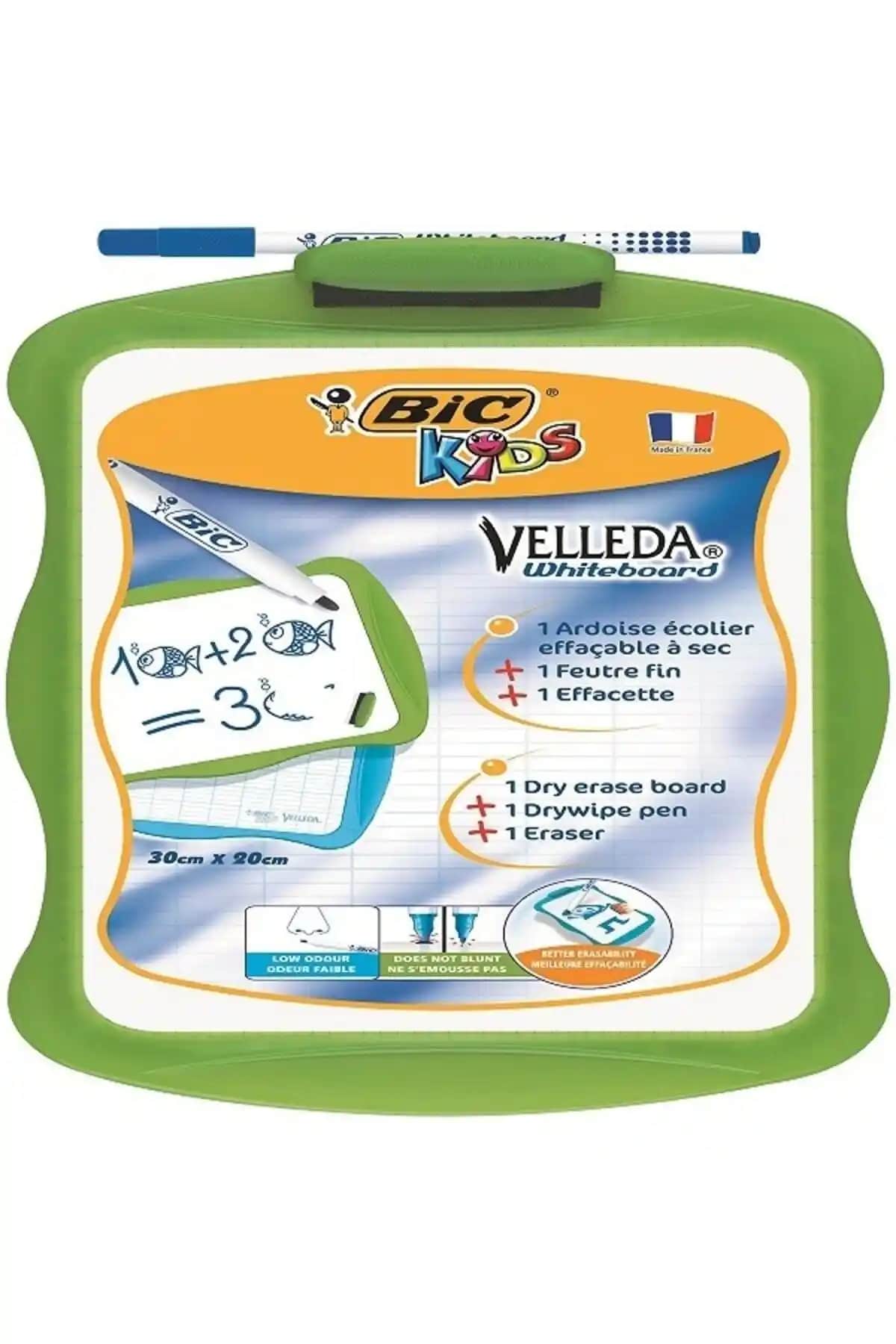 Bic Velleda Yazı Tahtası 30x20 cm Kalem ve Silgi ile Kullanışlı ve Taşınabilir