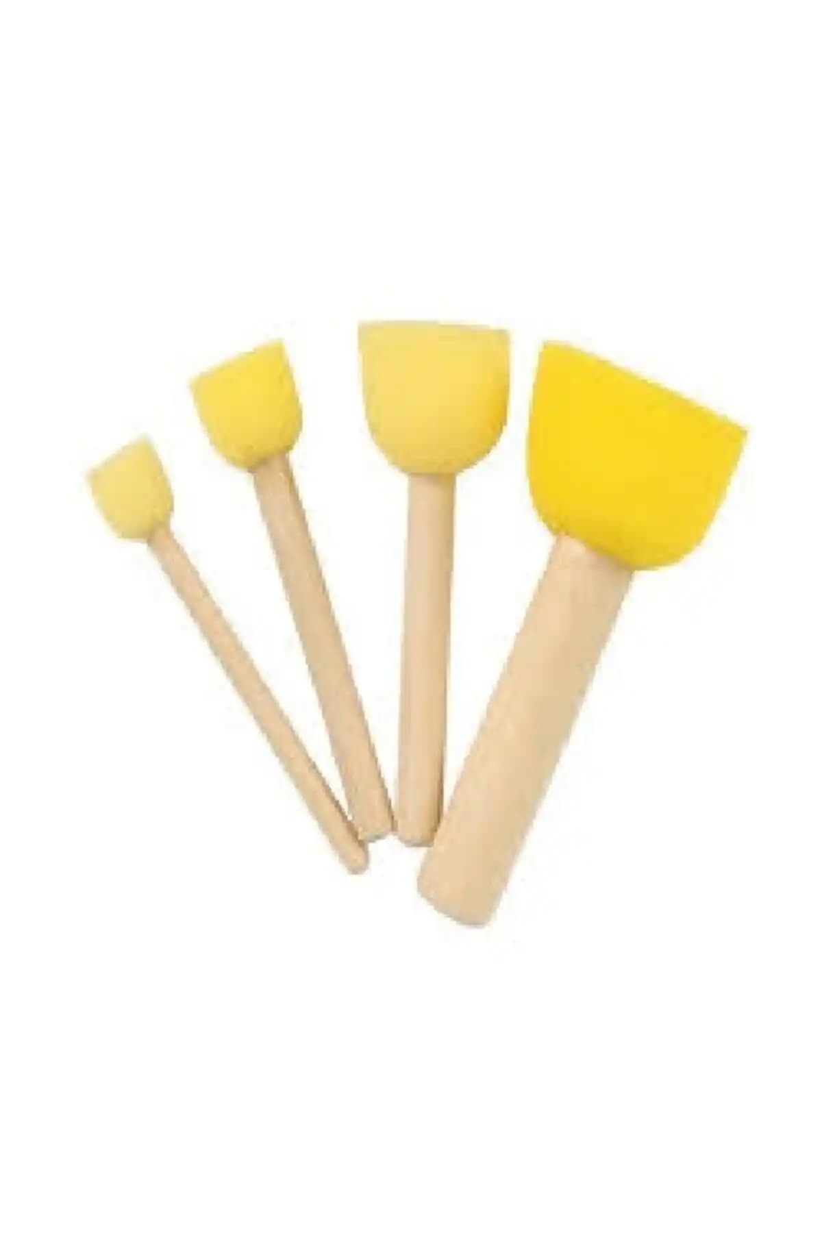 Cadence Sünger Tampon Fırça Seti 4'lü Çok Yönlü ve Dayanıklı Temizlik ve Sanat Aracı