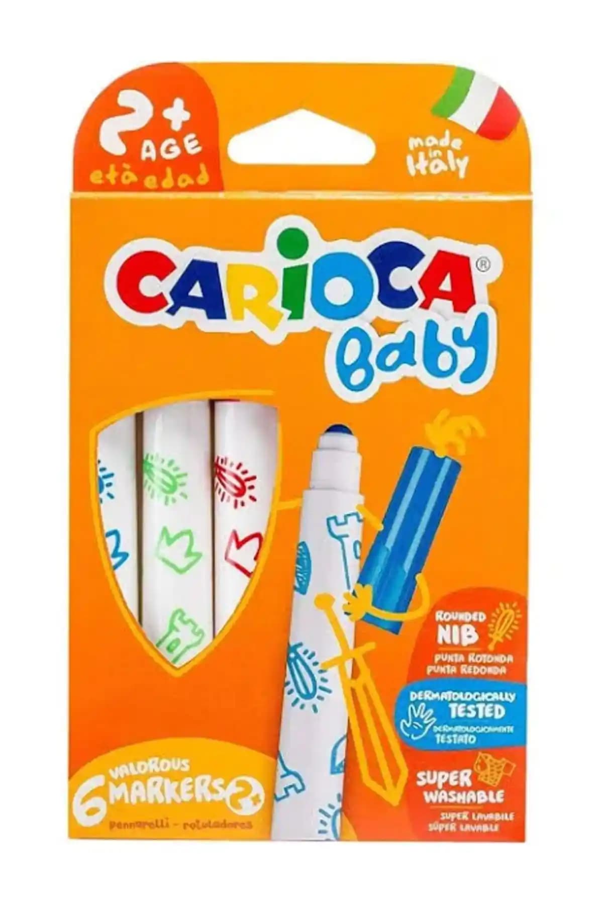 Carioca Jumbo Bebek Yıkanabilir Keçeli Boya Kalemi Güvenli ve Canlı Renklerle Çocuklar İçin