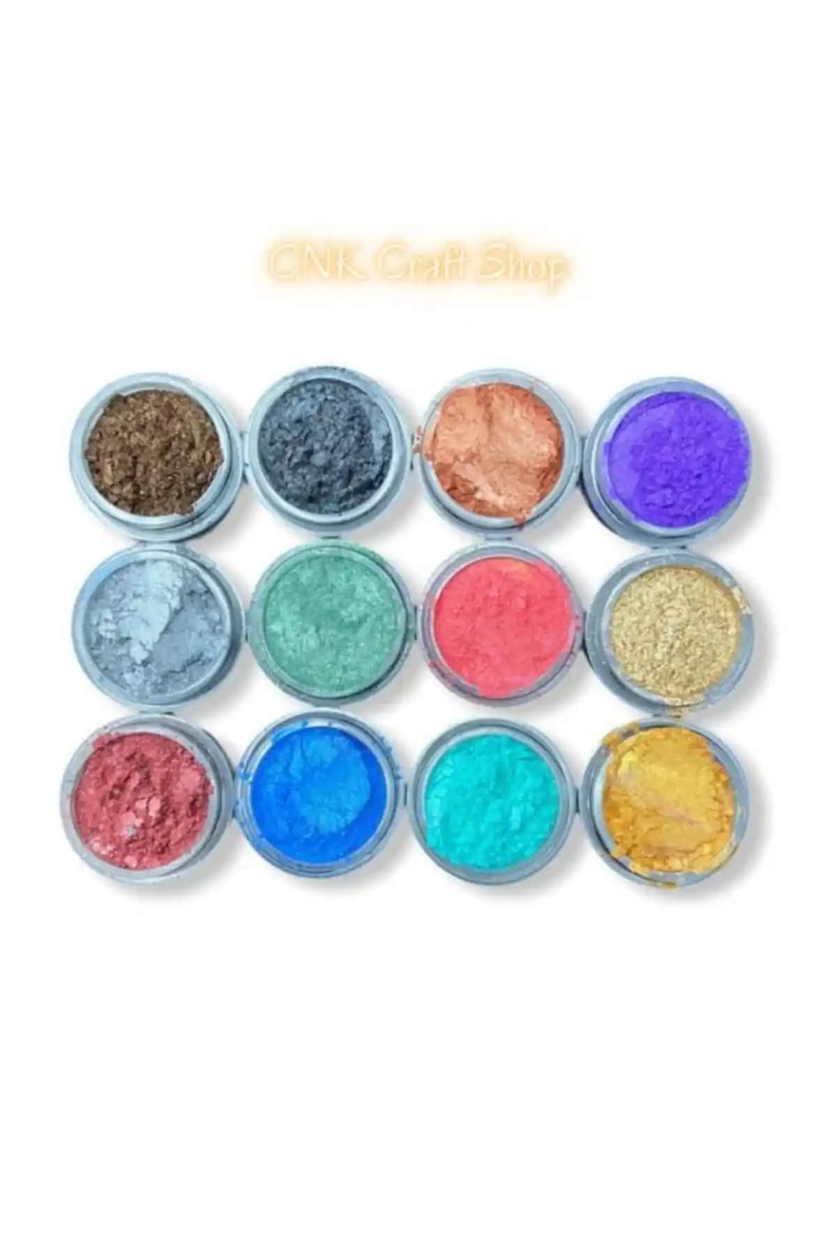 CNK Craft Shop 12 Renkli Epoksi Reçine Mini Toz Pigment Boya Seti Çeşitleri ve Kullanım Alanları