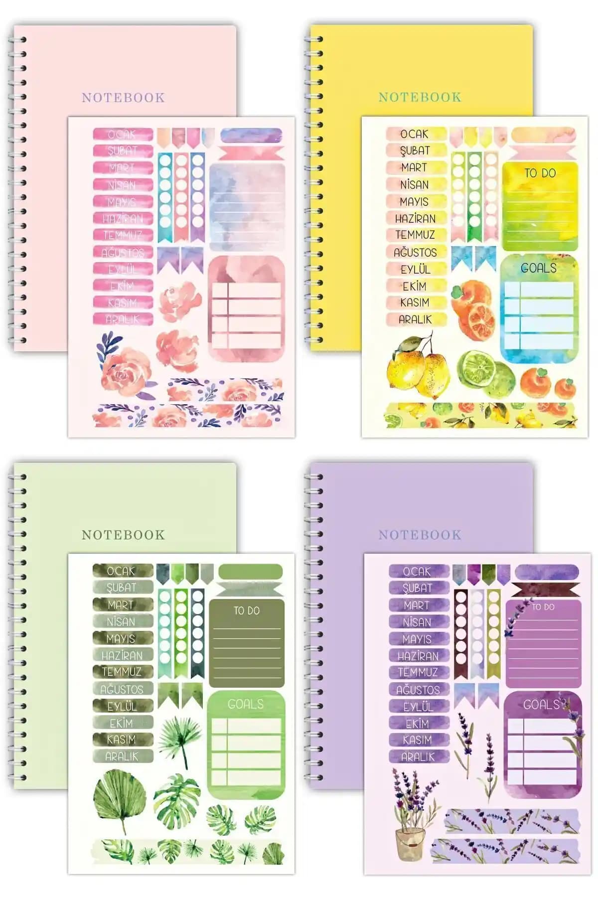 Copyrite Sticker'lı 4'lü Çizgisiz Defter Seti ile Yaratıcı ve İşlevsel Not Alım Deneyimi