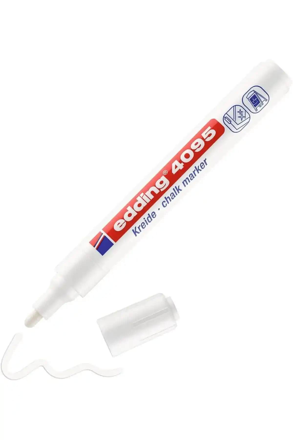 Edding 4095 Beyaz Tebeşir Kalemi: Yüksek Kaliteli ve Çok Yönlü Dekorasyon Aracı