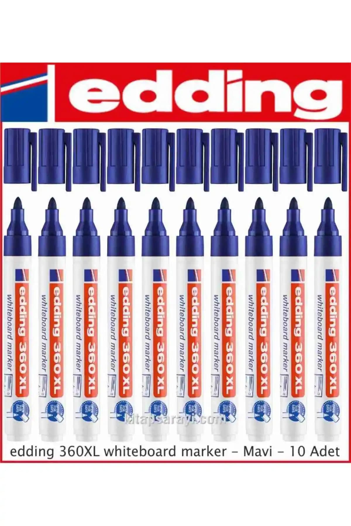 Edding Mavi Beyaz Yazı Tahtası Kalemi 10'lu Paket: Dayanıklı ve Pratik Kullanım Sağlayan Kalemler
