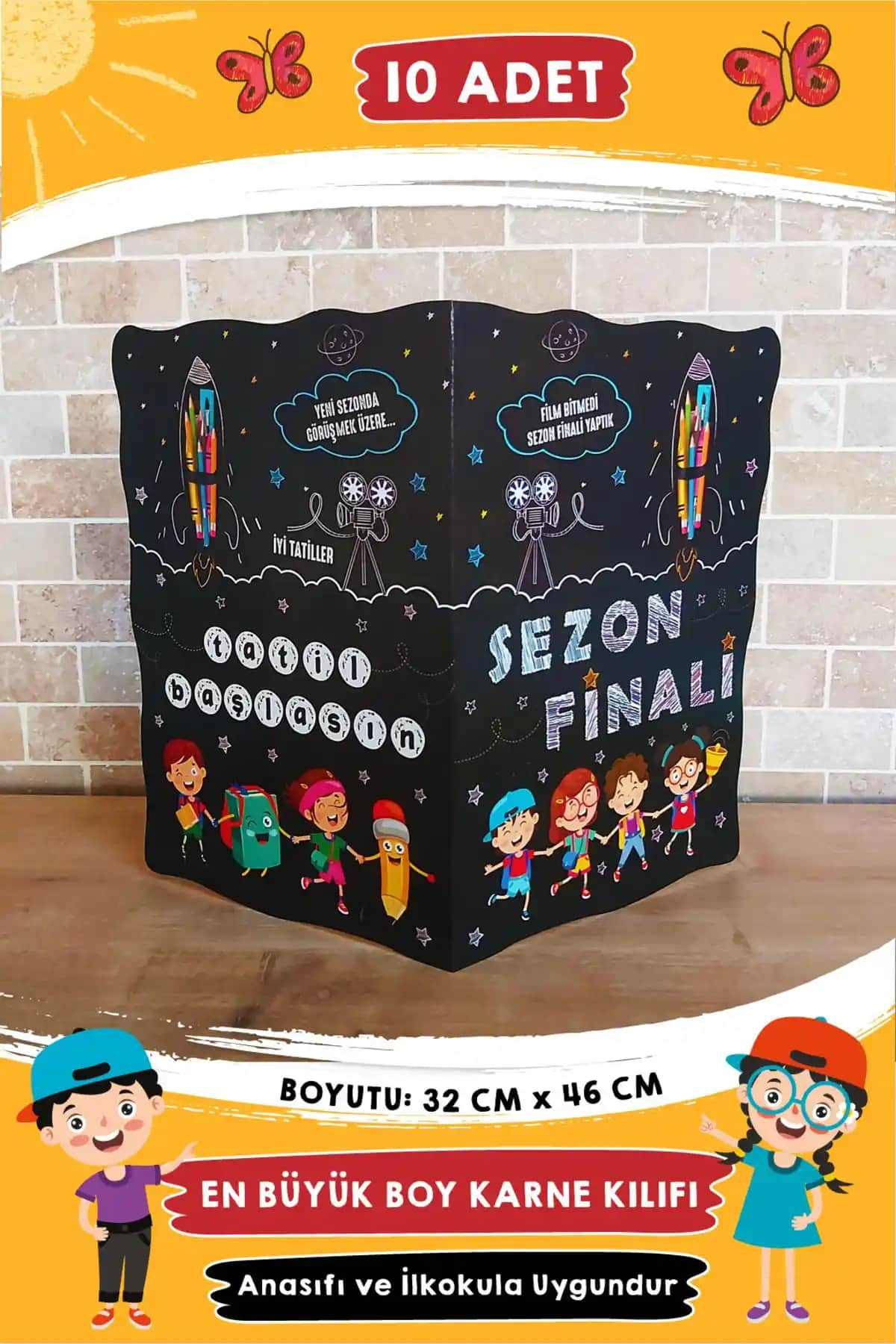 Etkinlikdenizi Sezon Finali Karne Kabı Kılıfı: Çocuklara Uygun, Dayanıklı ve Renkli Tasarım