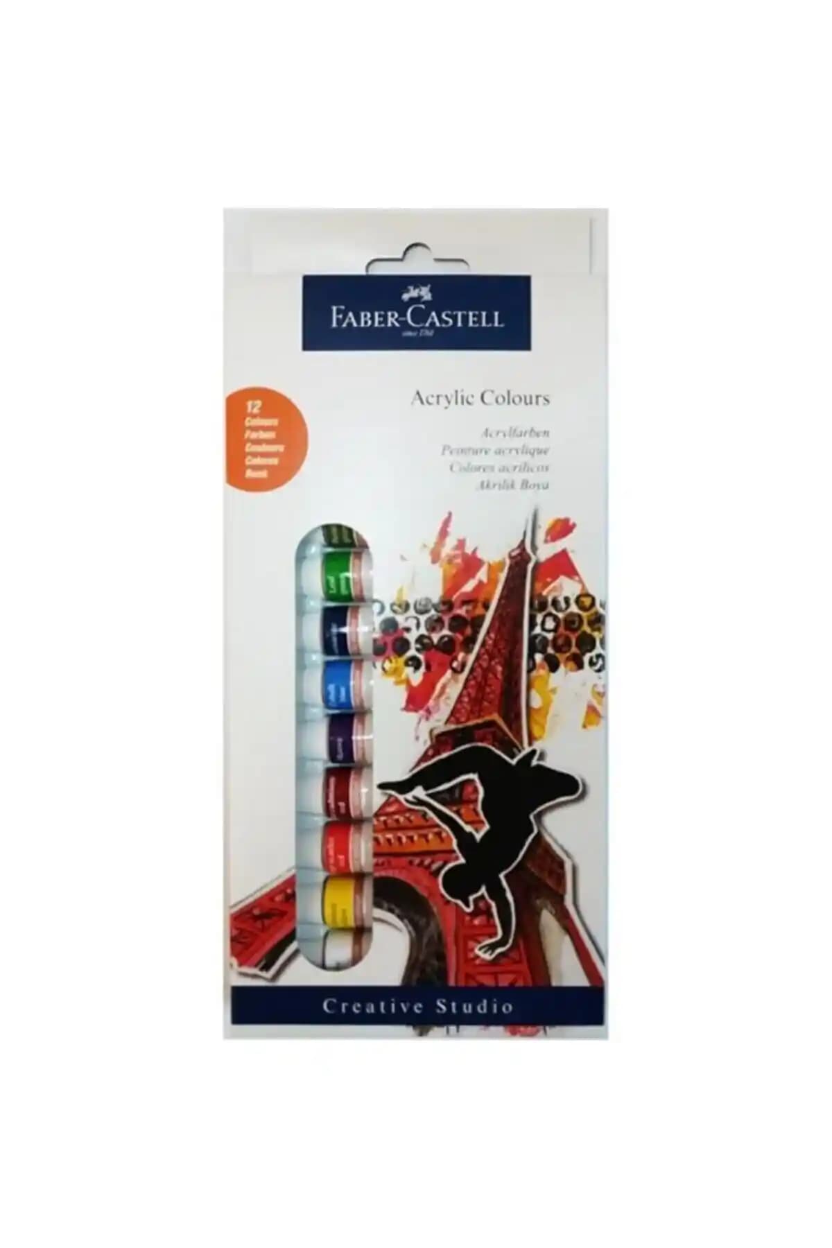 Faber Castell 12'li Akçilik Boya Seti Kaliteli ve Canlı Renkler ile Yaratıcılığı Destekler