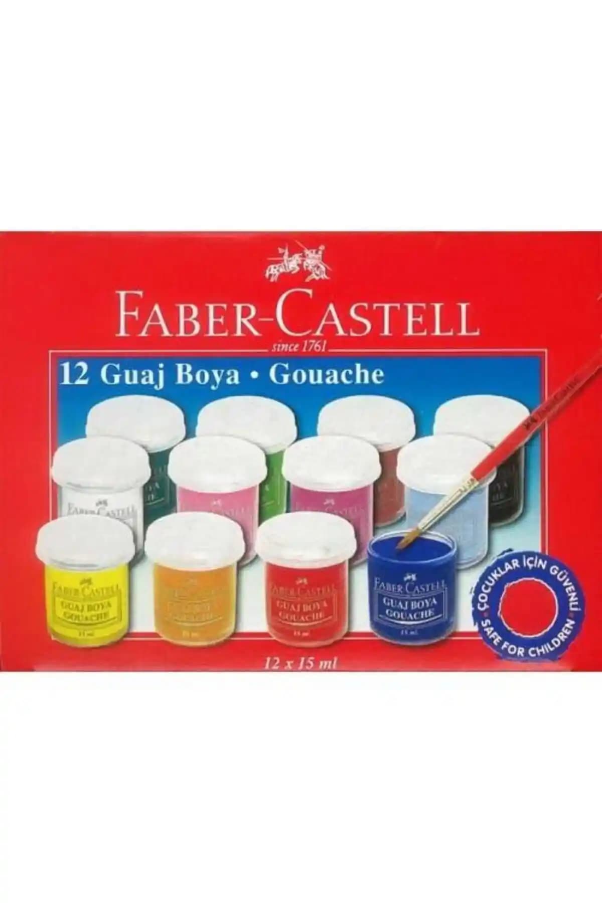 Faber Castell Guaj Boya 12 Renkli Yaratıcılığı Destekleyen Yüksek Kaliteli Boya Seti