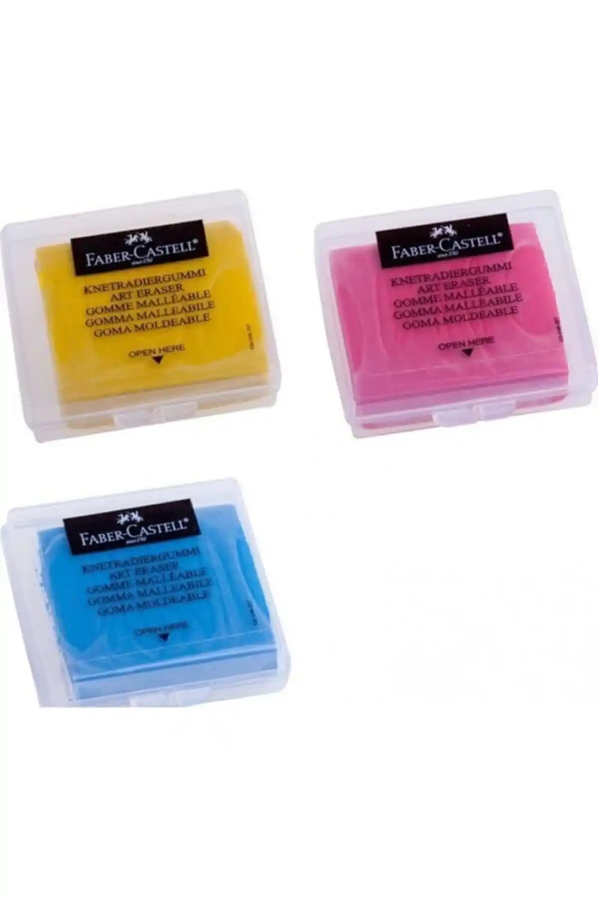 Faber Castell Hamur Silgi 3'lü Seti: Renkli ve Dayanıklı Kırtasiye Ürünü