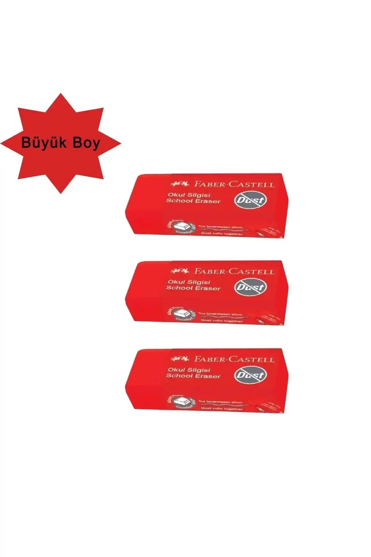 Faber Castell Kırmızı Büyük Boy Okul Silgisi: Yüksek Performanslı ve Uzun Ömürlü Silgi Çözümü