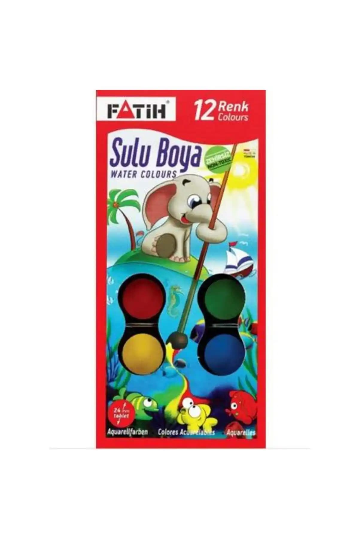 Fatih Sulu Boya 12 Li: Güvenli ve Canlı Renklerle Yaratıcı Sanat Malzemesi