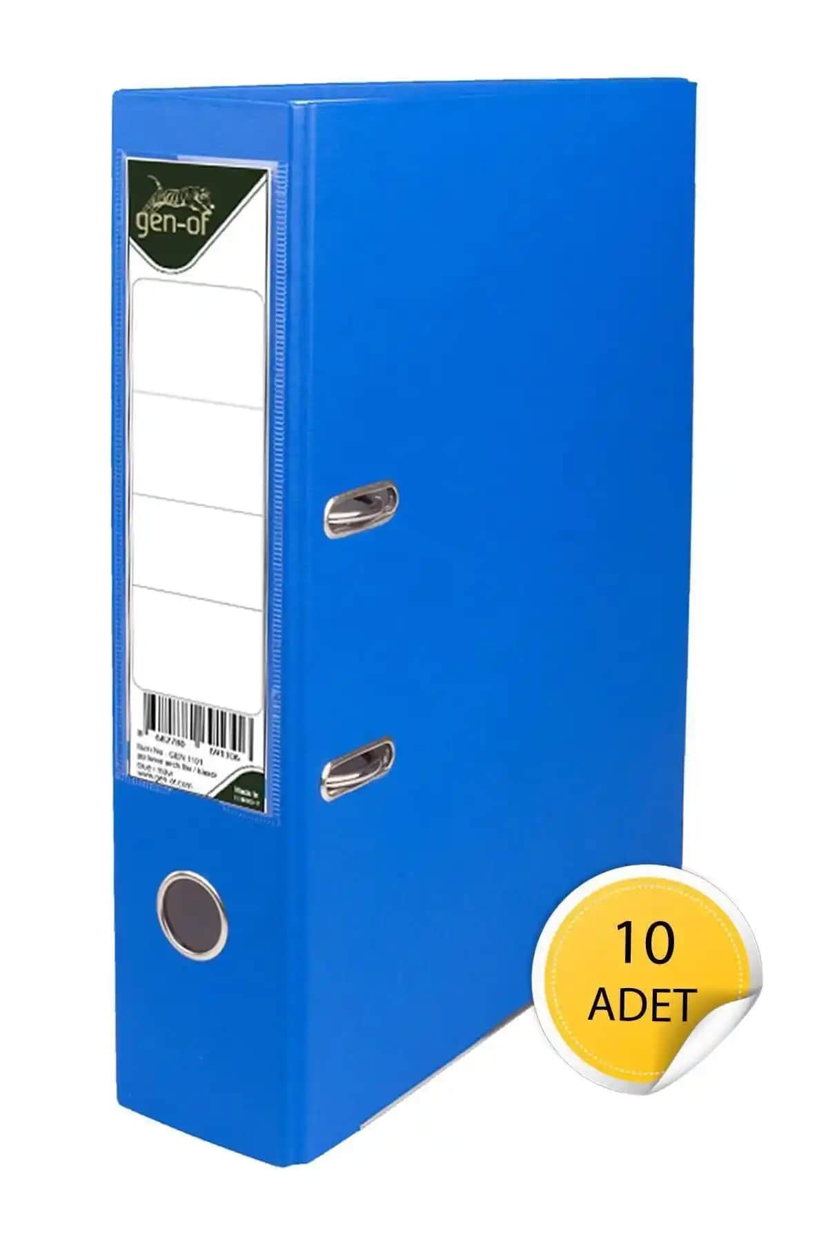 Gen-of Plastik Klasör Geniş Mavi 10'lu Ofis ve Ev İçin Modern Düzen Çözümü