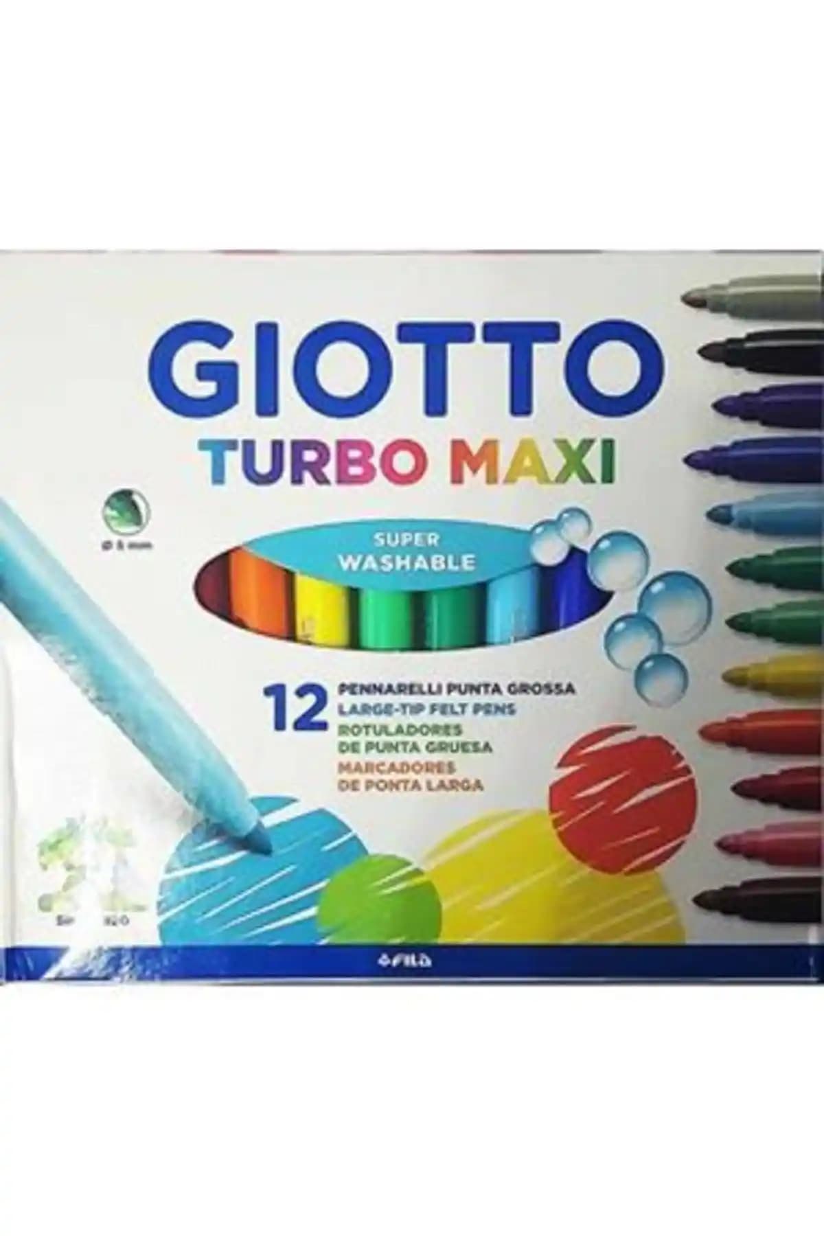 Genel Markalar Turbo Maxi 12'li Keçeli Kalem: Renkli ve Güvenli Çocuk Kalemi Seti