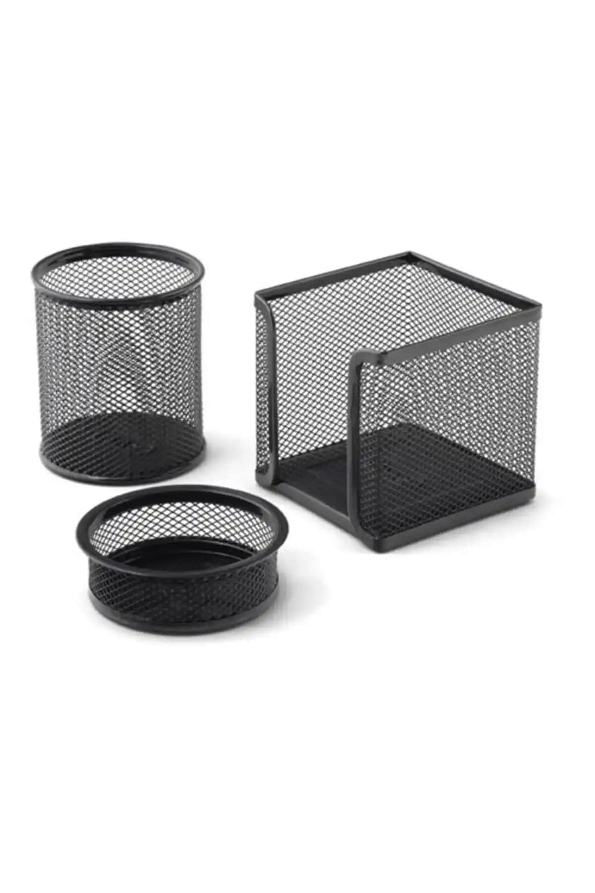Genel Markalar Üçlü Set 0505 Siyah - Şık ve Dayanıklı Masaüstü Düzenleyici Ürünü