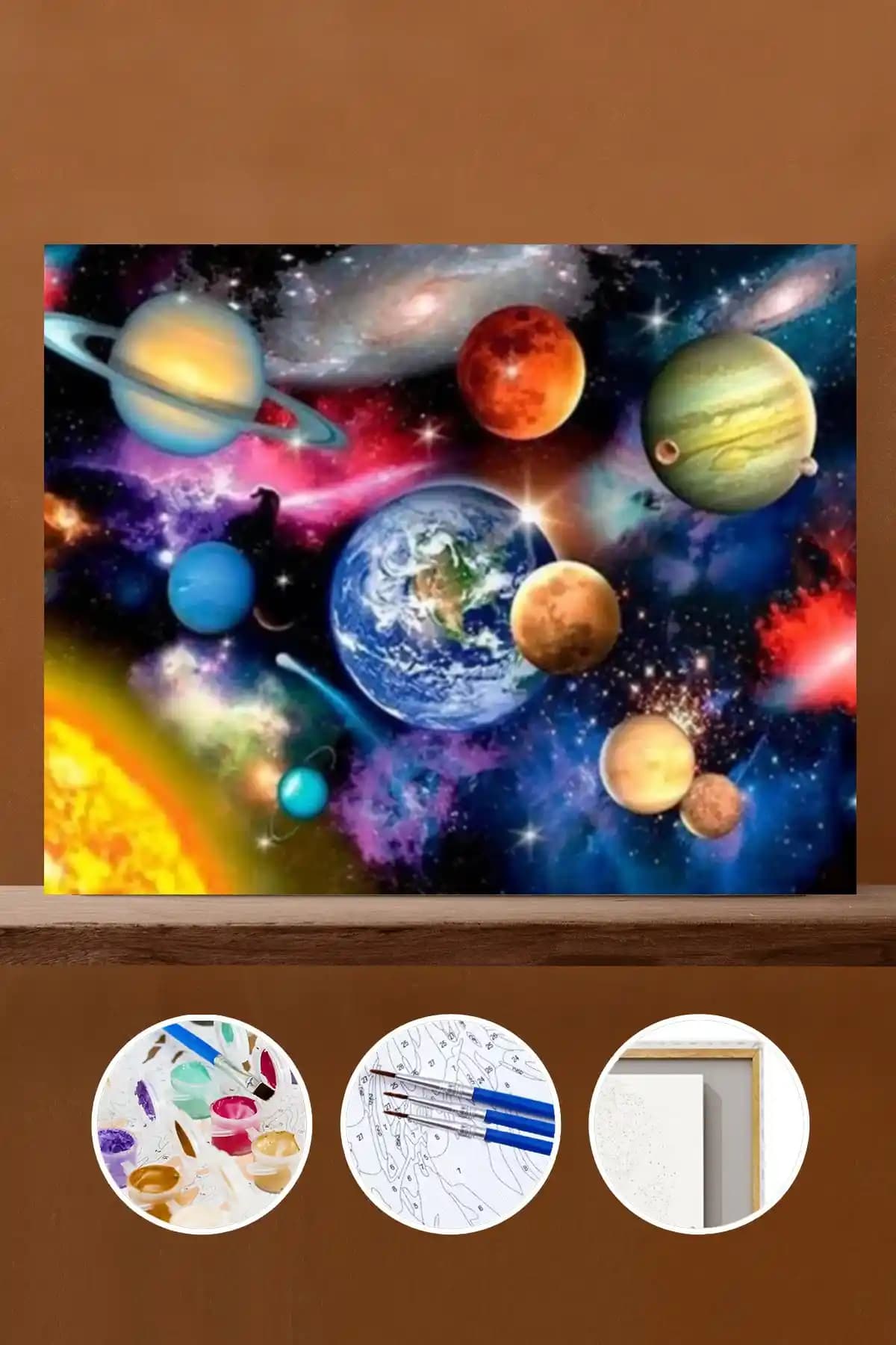 Genel Markalar Uzay ve Gezegenler Sayılarla Boyama Seti ile Yaratıcılığınızı Keşfedin