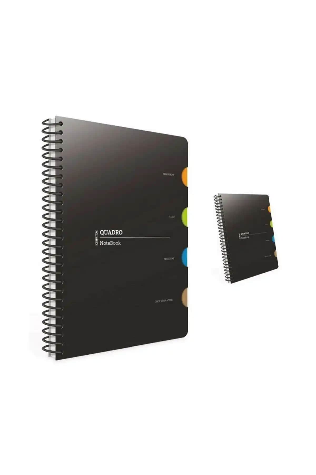 Gıpta Quadro 17x24 Spiralli Bölmeli Not Defteri – Dayanıklı ve Geniş Yazım Alanı
