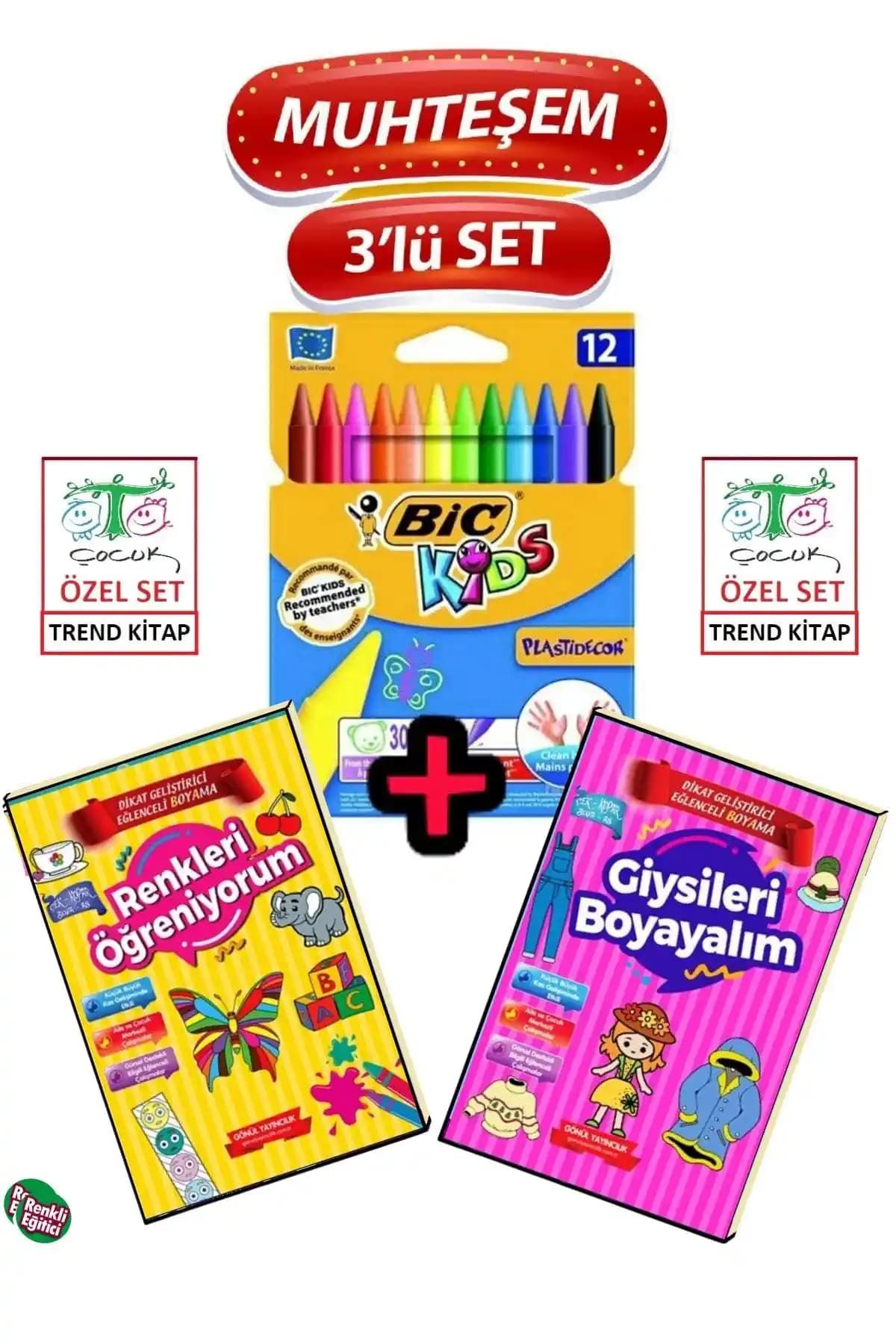 Gönül Yayıncılık Kids Plastidecor Silinebilir Pastel Boya 12 Renk Çocuklar İçin Güvenli ve Eğlenceli Boyama Deneyimi