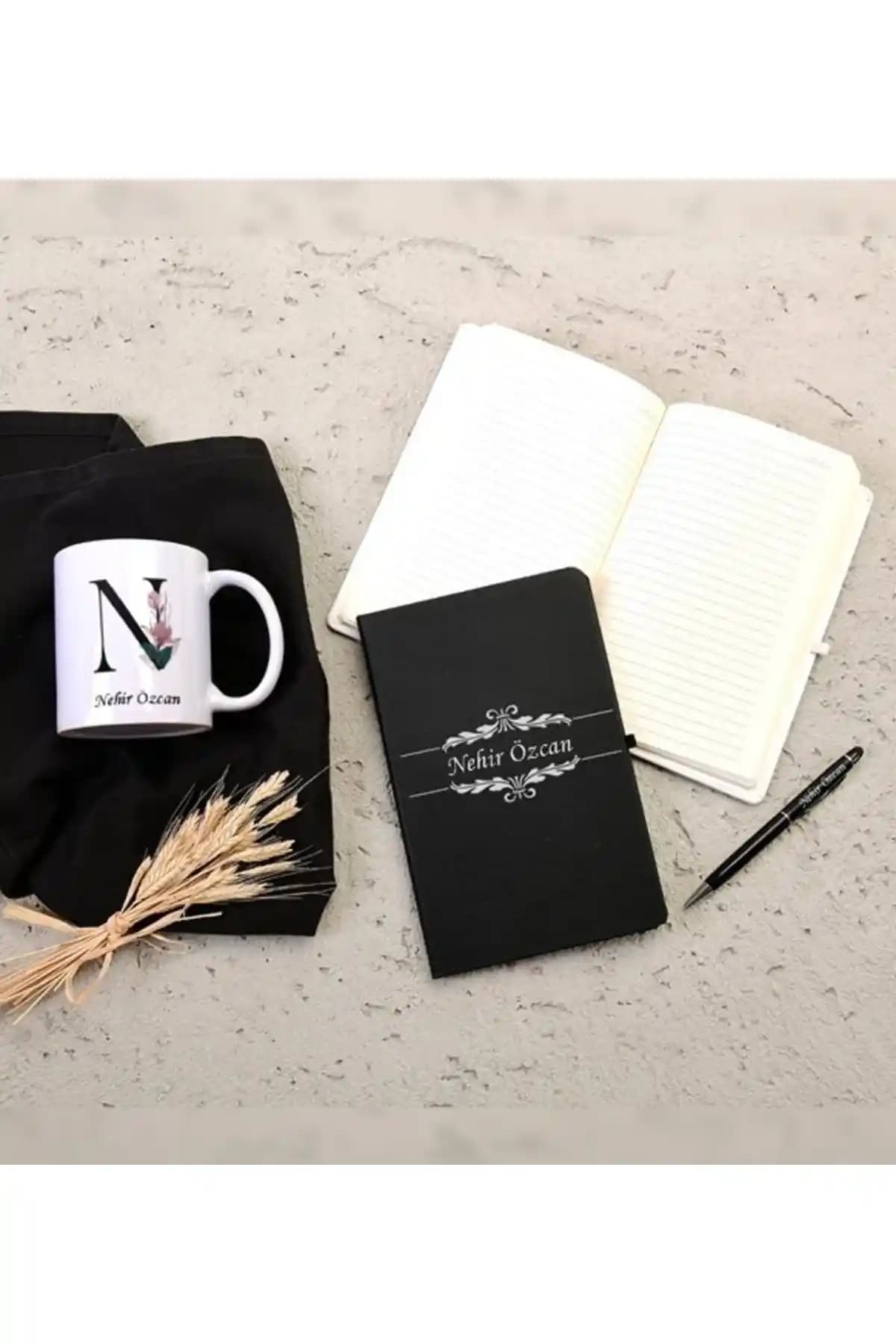 Hediyecepte Siyah Defter, Kalem ve Kupa Seti: Şık ve Fonksiyonel Hediye Seçenekleri