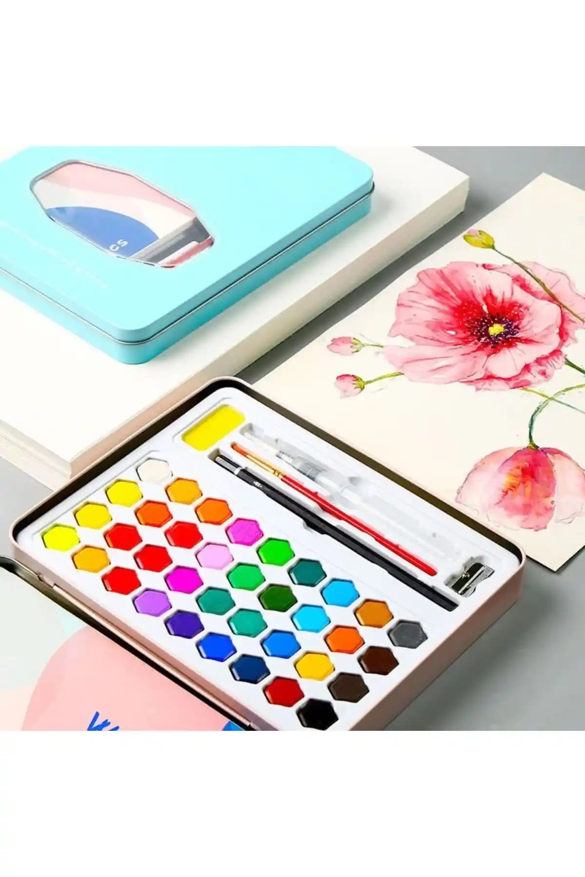 Hobi24 Metal Kutulu Suluboya Seti: Yüksek Kaliteli Renkler ve Taşınabilirlik Özelliğiyle Sanat Deneyimini Geliştirin