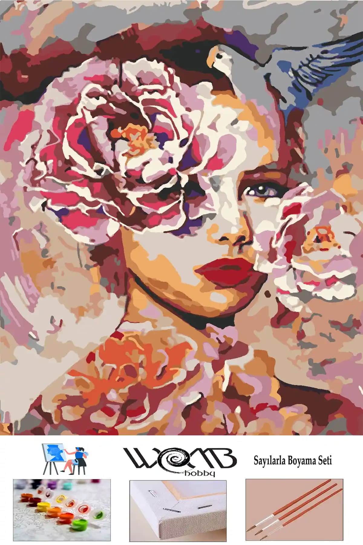 Kadının Doğası Sayılarla Boyama Seti: Yaratıcı ve Eğlenceli Hobi için Uygun Sanat Seti