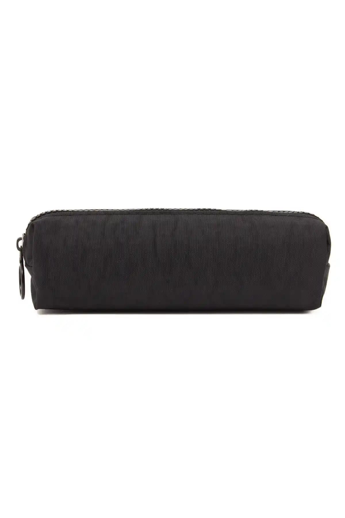 KAFF 01106 Siyah Krinkıl Kumaş Unisex Suya Dayanıklı Tek Bölmeli Kalemlik
