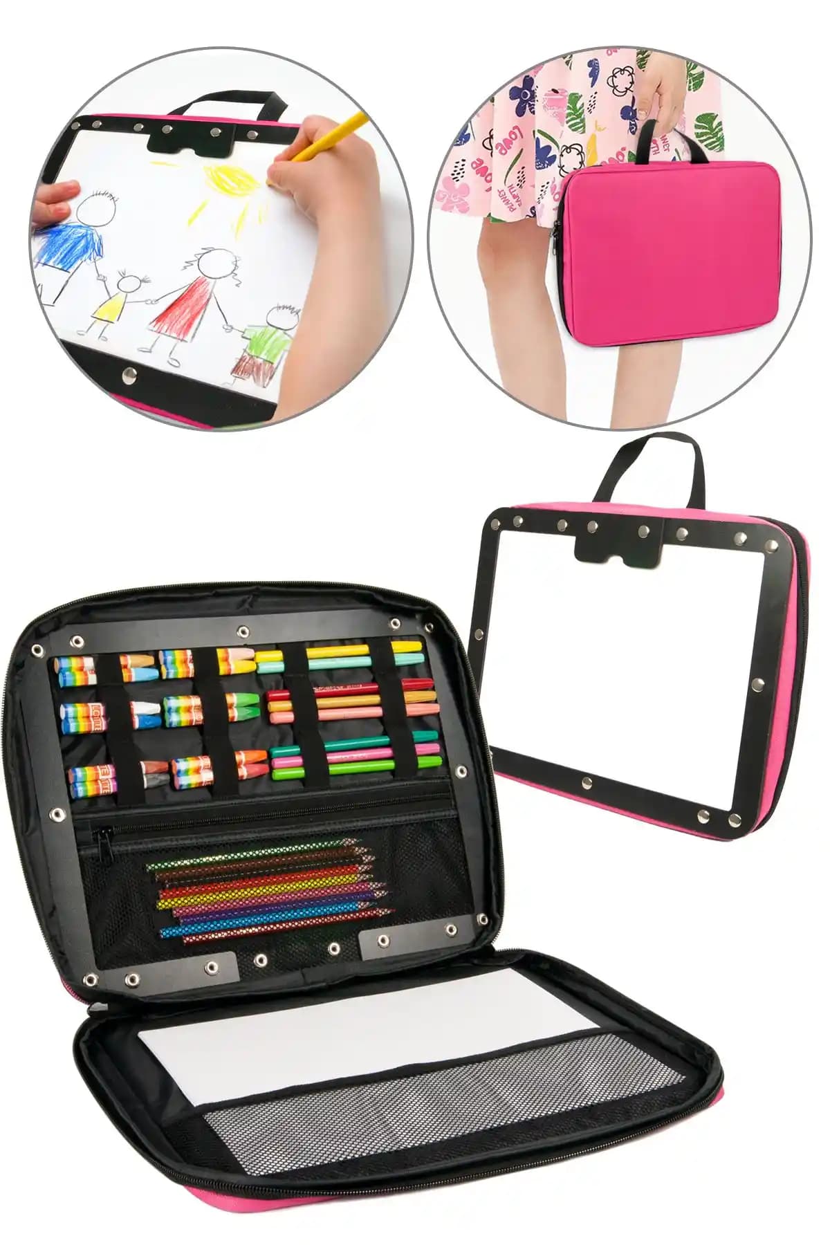 Kız Çocuklar İçin Eğitici ve Dayanıklı Resim Çantası, Seyahat ve Günlük Kullanım İçin