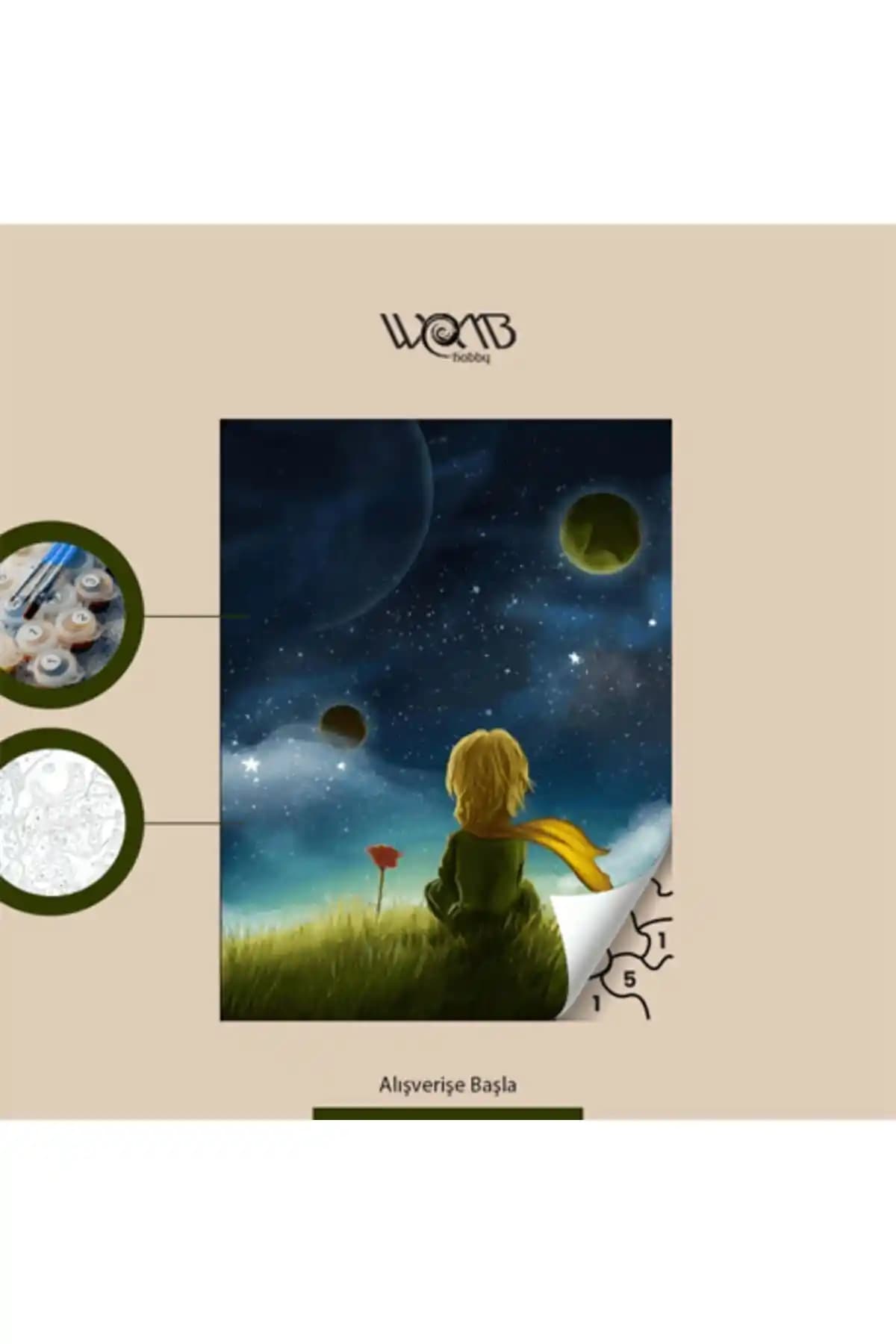 Küçük Prens Sayılarla Boyama Seti: Çocuklar ve Yetişkinler İçin Yaratıcı Sanat Deneyimi