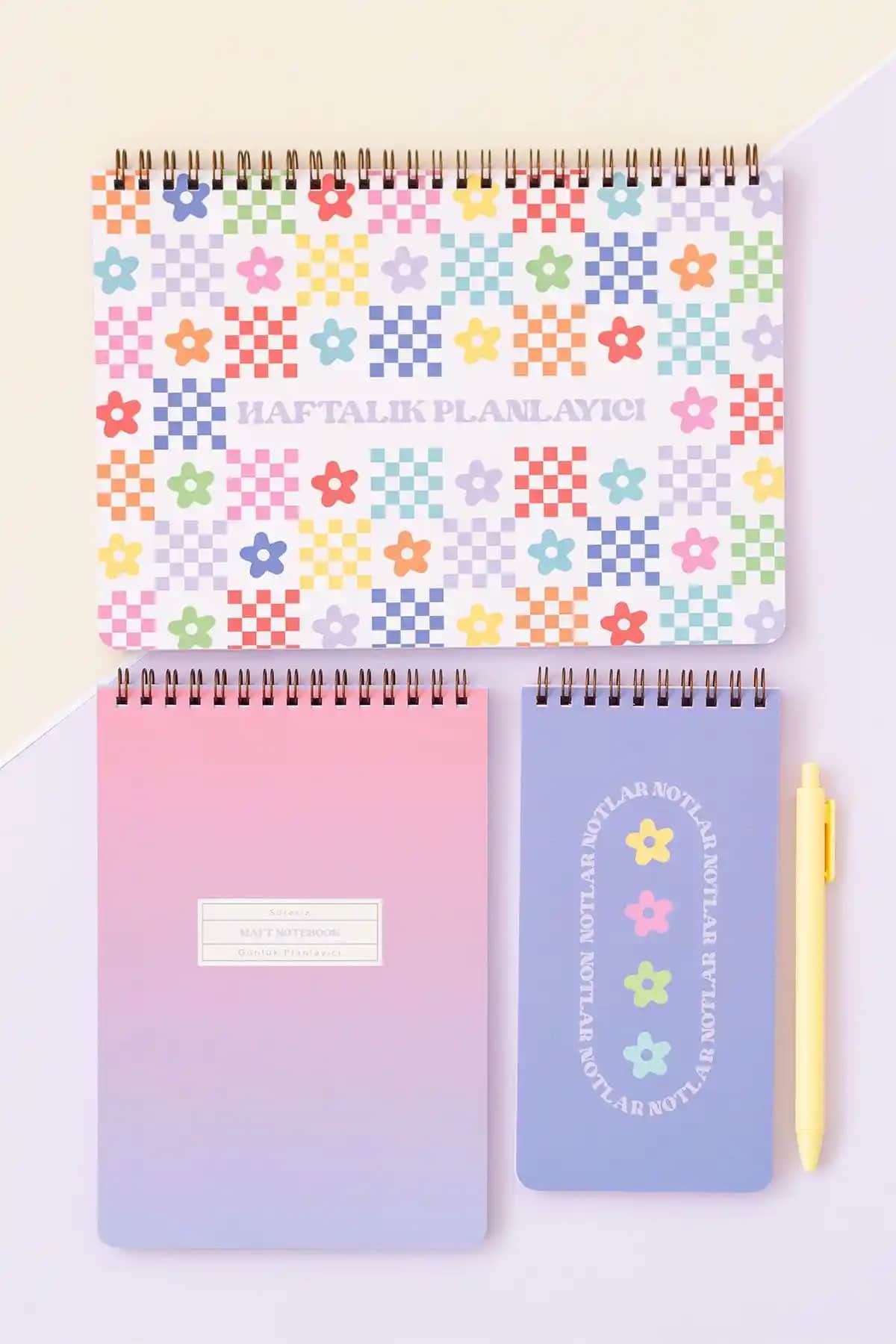 Matt Notebook 3’lü Spiralli Masaüstü Planlayıcı Seti İşlevsel ve Estetik Çözüm