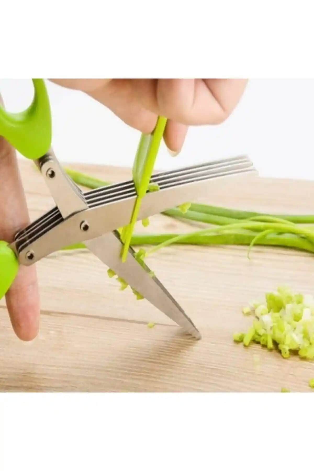 Maydanoz ve sebze doğramada kullanışlı paslanmaz çelik makas: pratik ve dayanıklı mutfak aracı