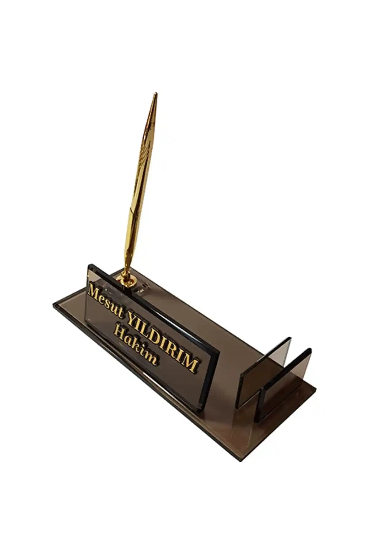 MERTKRİSTAL Kristal Masaüstü Kalemlik ve Ofis İsimliği Şık ve Fonksiyonel Tasarım