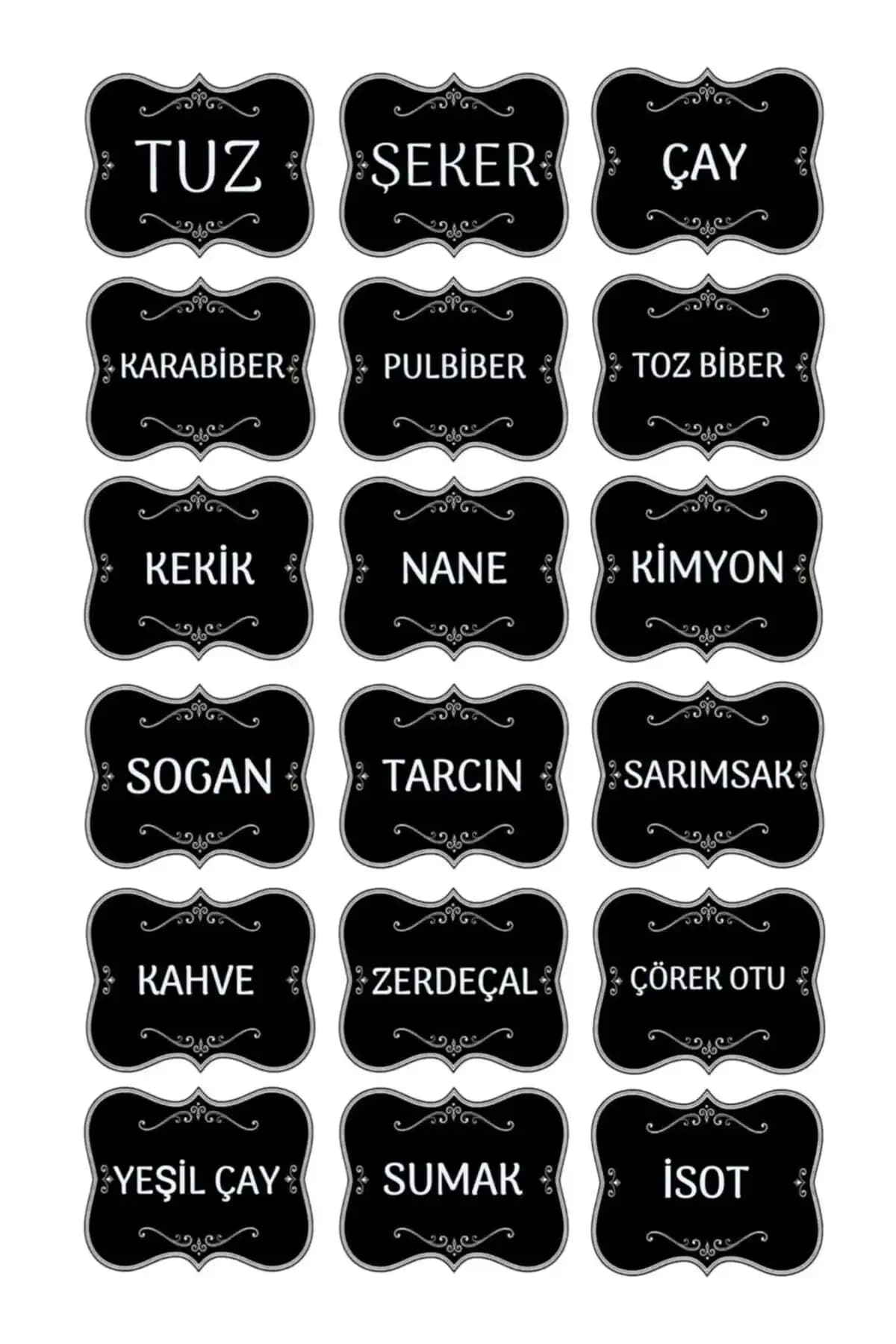 Mutfak Kavanoz Baharatlık Stickerleri: Pratik ve Estetik Çözümle Mutfak Düzeninizi Sağlayın