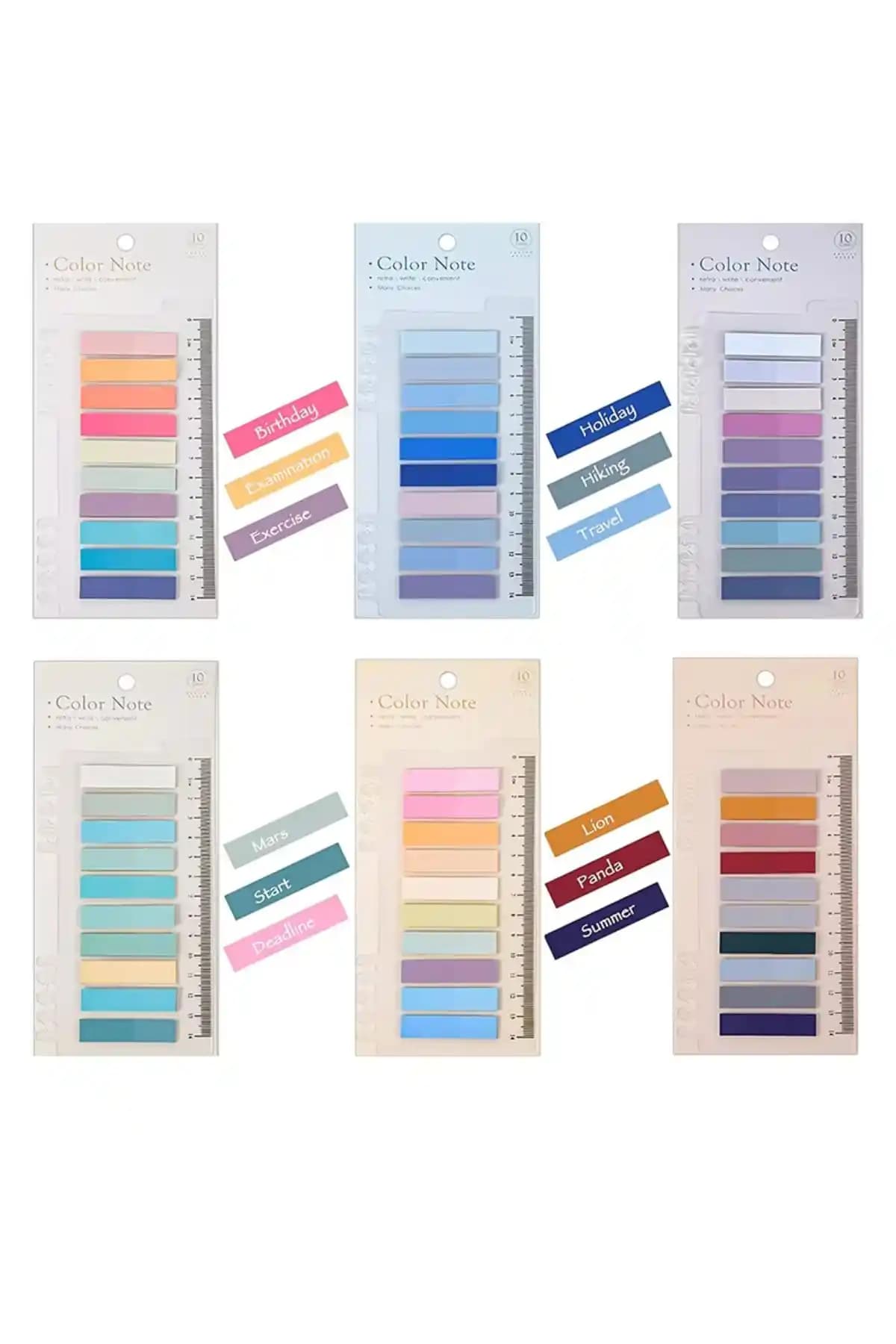 NaSaDAN Pastel Tonlar 1200 Yaprak Not Kağıdı Seti Şeffaf Cetvelli Pratik ve Estetik Çözüm