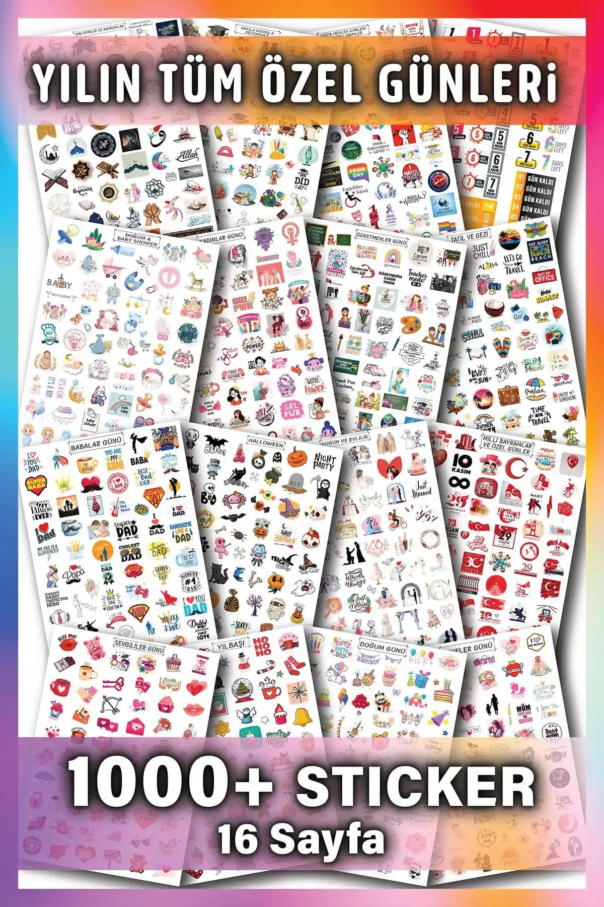 NeoPrint 1000 Adet Sticker Setiyle Yaratıcı ve Çok Yönlü Dekorasyon Çözümleri