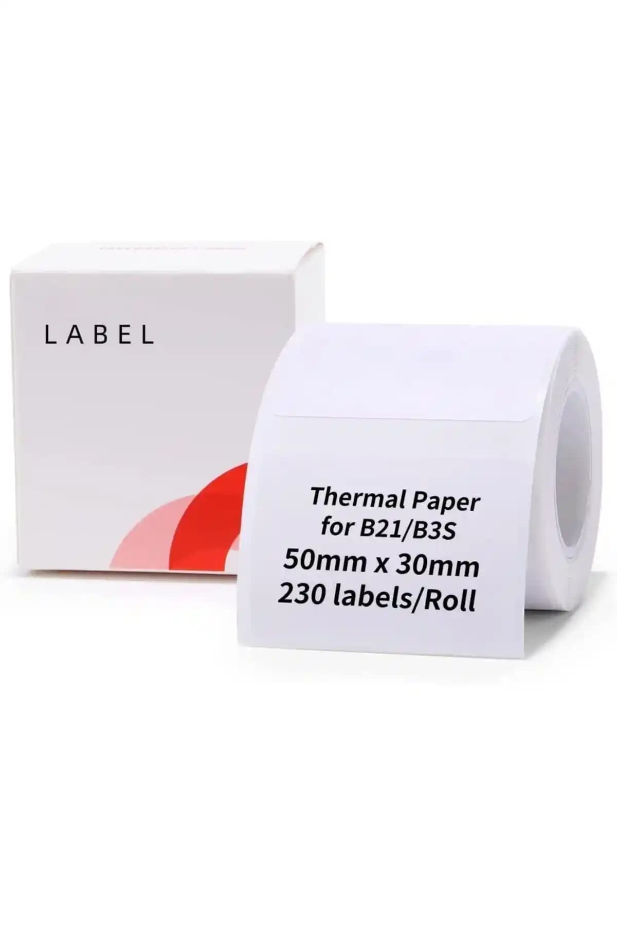 NiiMbot 50x30mm Beyaz Etiketler Dayanıklı ve Çok Yönlü Kullanım İçin Uygun