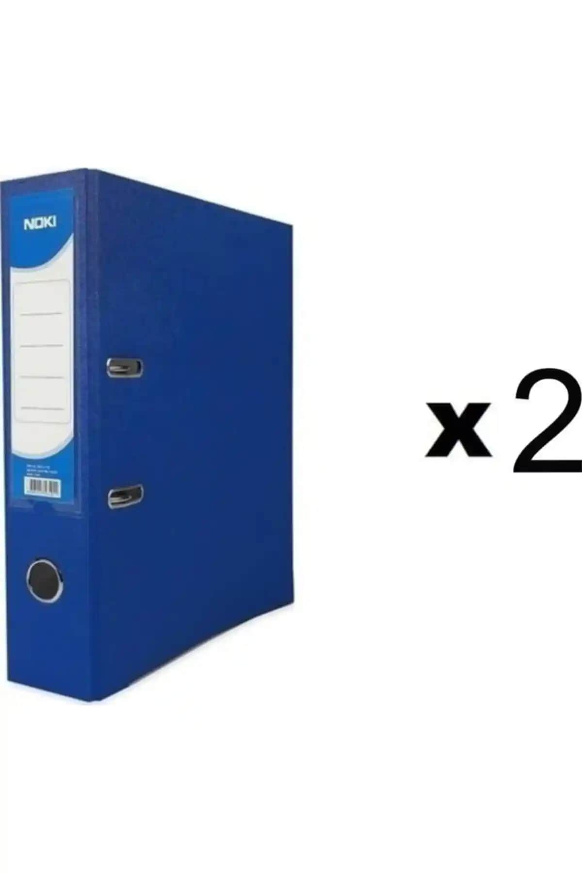 Noki Geniş Plastik Büro Klasörü Mavi 2'li – Dayanıklı ve Pratik Evrak Düzenleme Çözümü