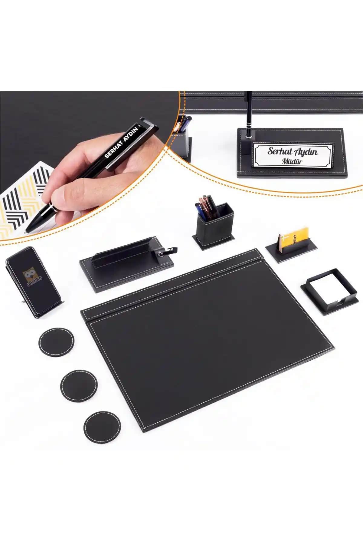 Ofistike Terra Siyah Sümen Seti: Şık ve Fonksiyonel Ofis Masa Takımı