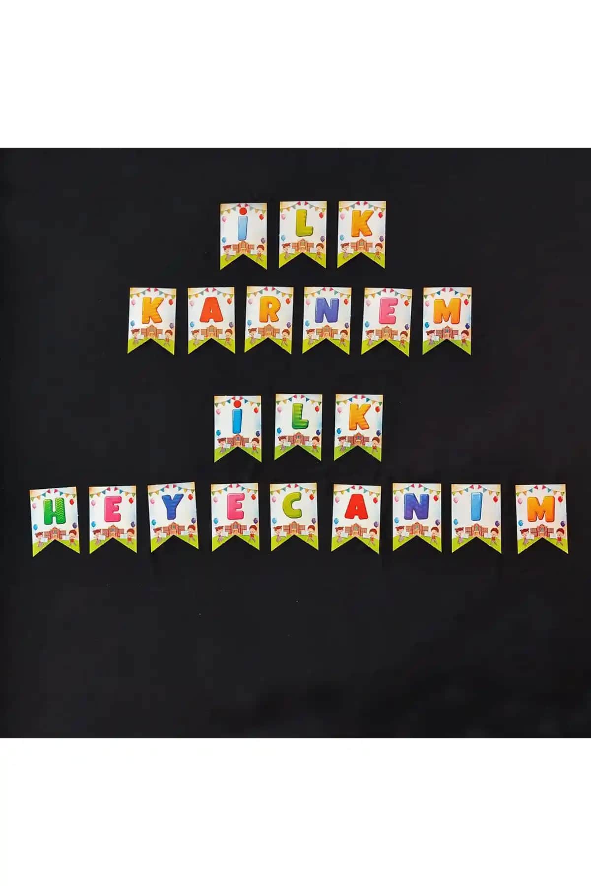 Okul Kutlamaları ve Karne Heyecanı İçin Tasarlanmış Özel Kılıf ve Bayrak Afişi Seti