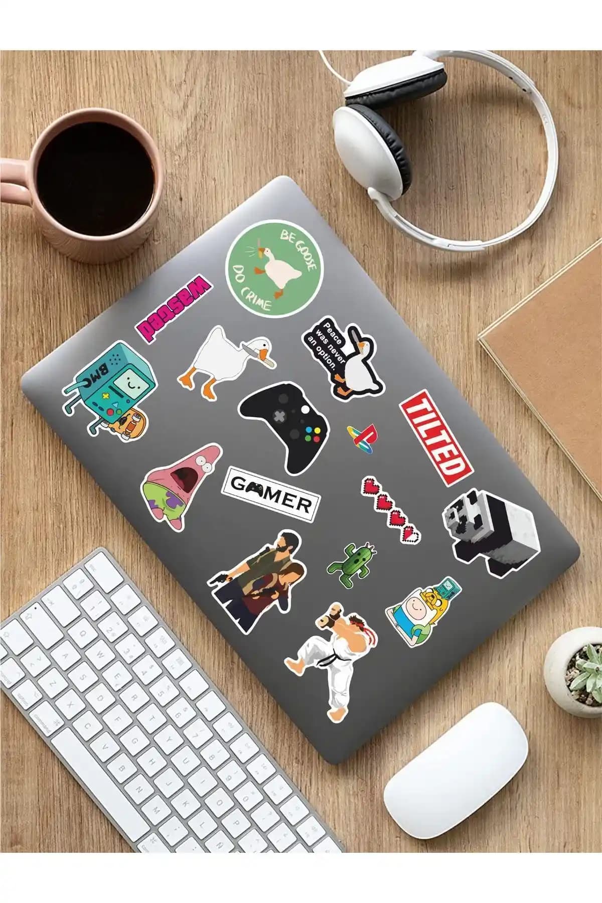 Oyun Temalı AR Sticker Seti Laptop ve Tabletler İçin Dayanıklı ve Özgün Tasarım