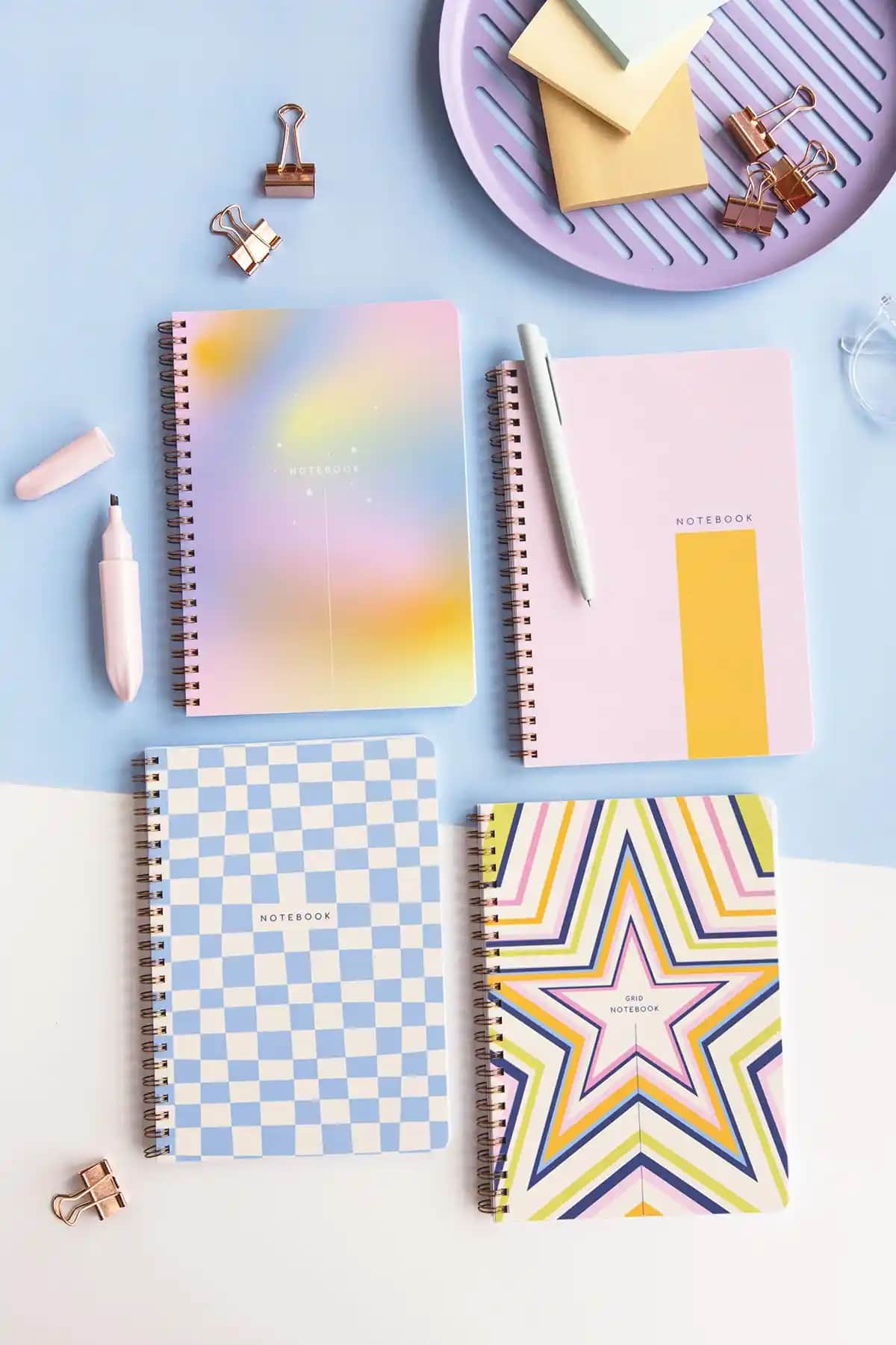 PAPERORA A5 Spiralli Kareli Okul Defteri Dayanıklı ve Renkli Tasarımıyla Öğrencilere Uygun