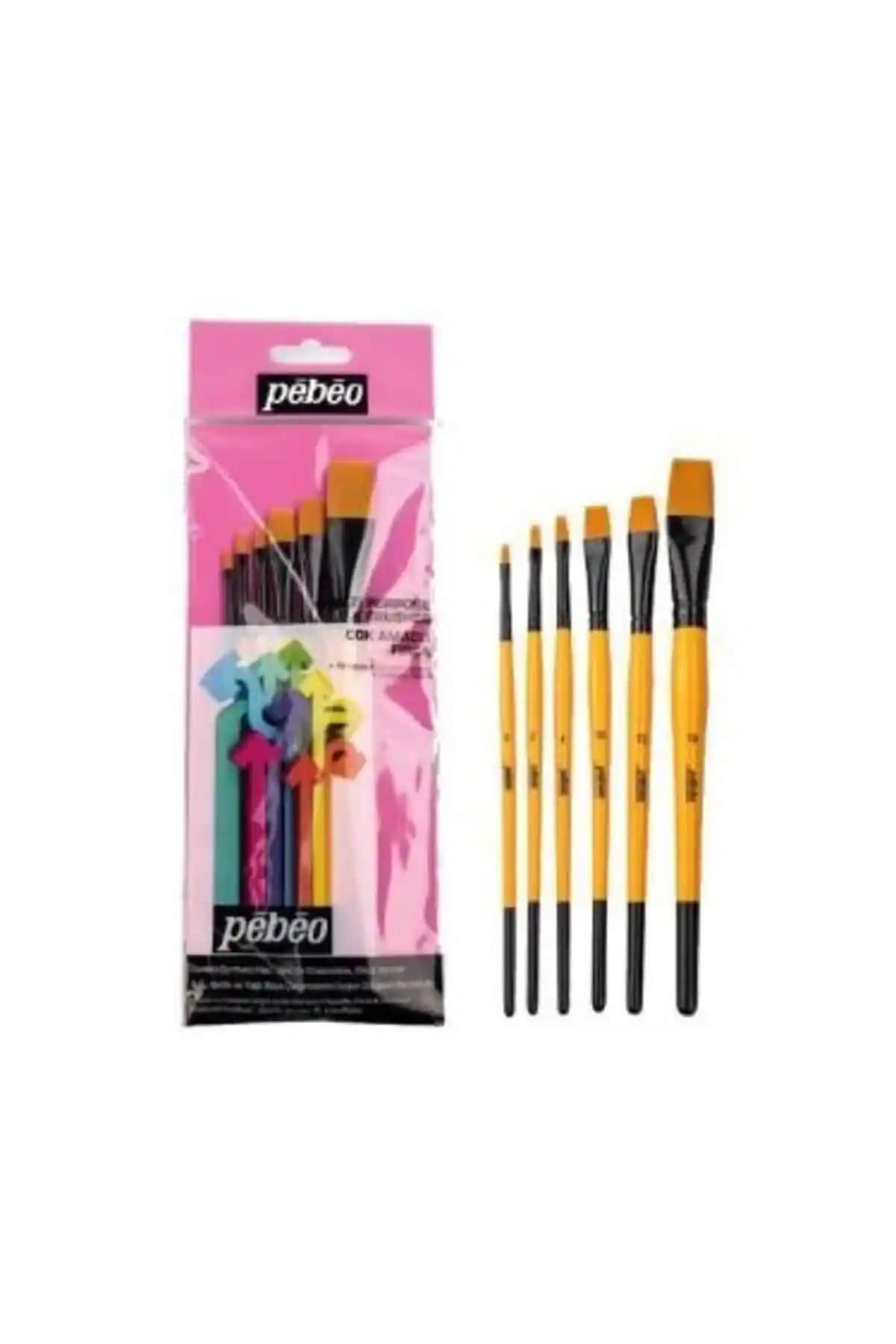 Pebeo 6'lı Karma Fırça Takımı: Çok Yönlü ve Dayanıklı Sanat Fırçaları Seti